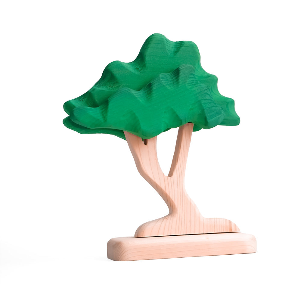 Japanese Maple Tree Toy – Green Wooden Nature-Inspired Play Figure