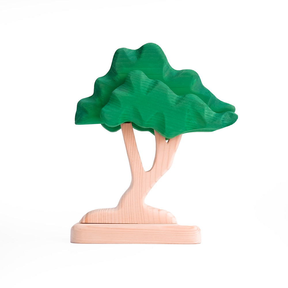Japanese Maple Tree Toy – Green Wooden Nature-Inspired Play Figure