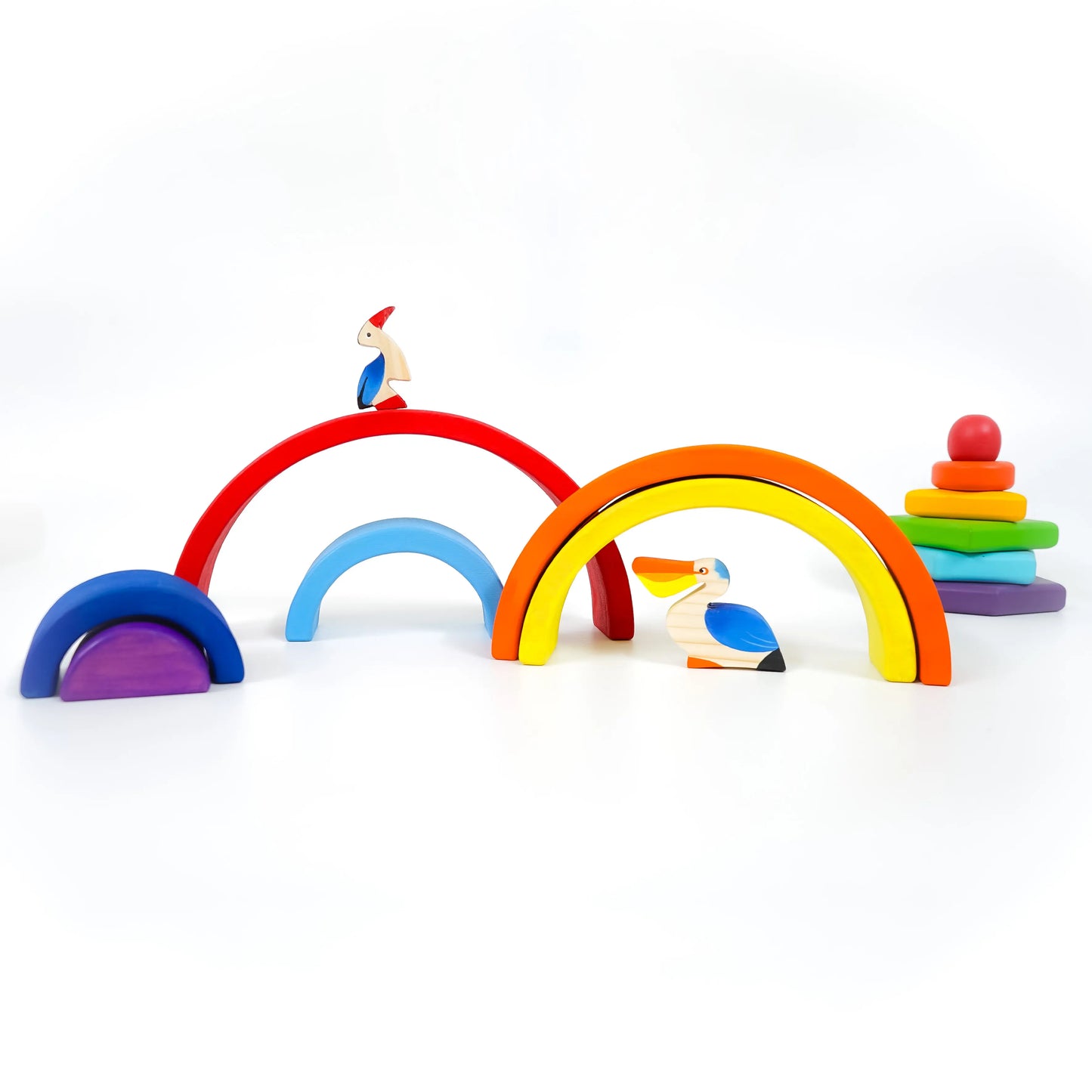 Curve Rainbow Wooden Stacker