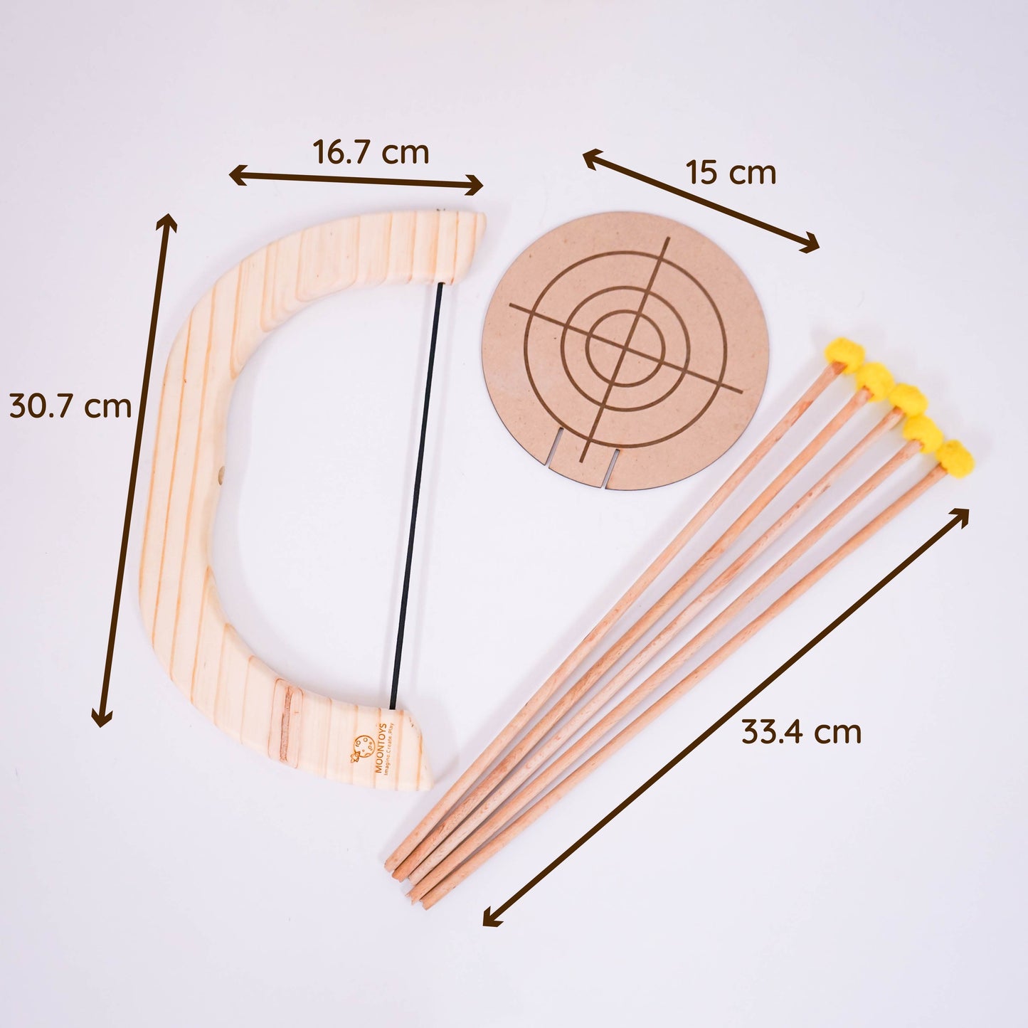 Handmade Wooden Bow and Arrow Set