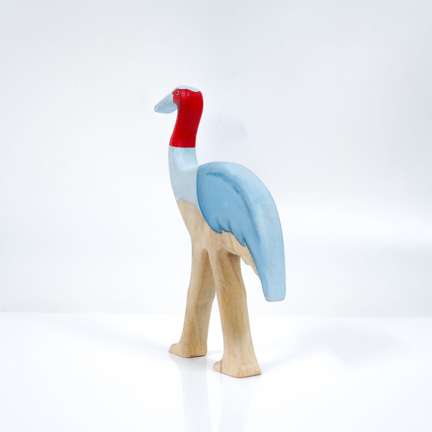 Sarus Wooden Toy – Handcrafted Sustainable Wetland Bird Figurine