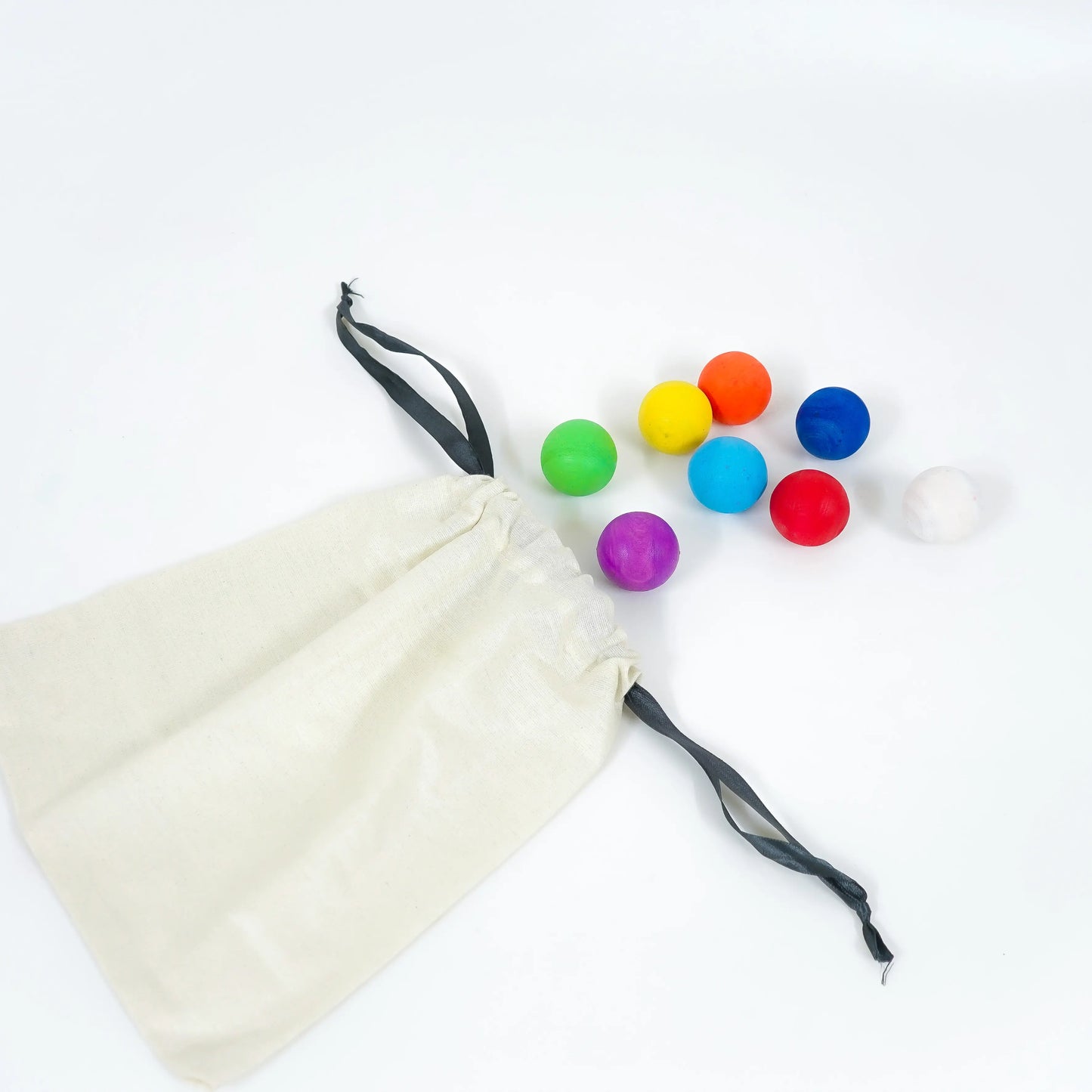 Colorful Wooden Rainbow Balls – Eco-Friendly Sensory Toy for Kids