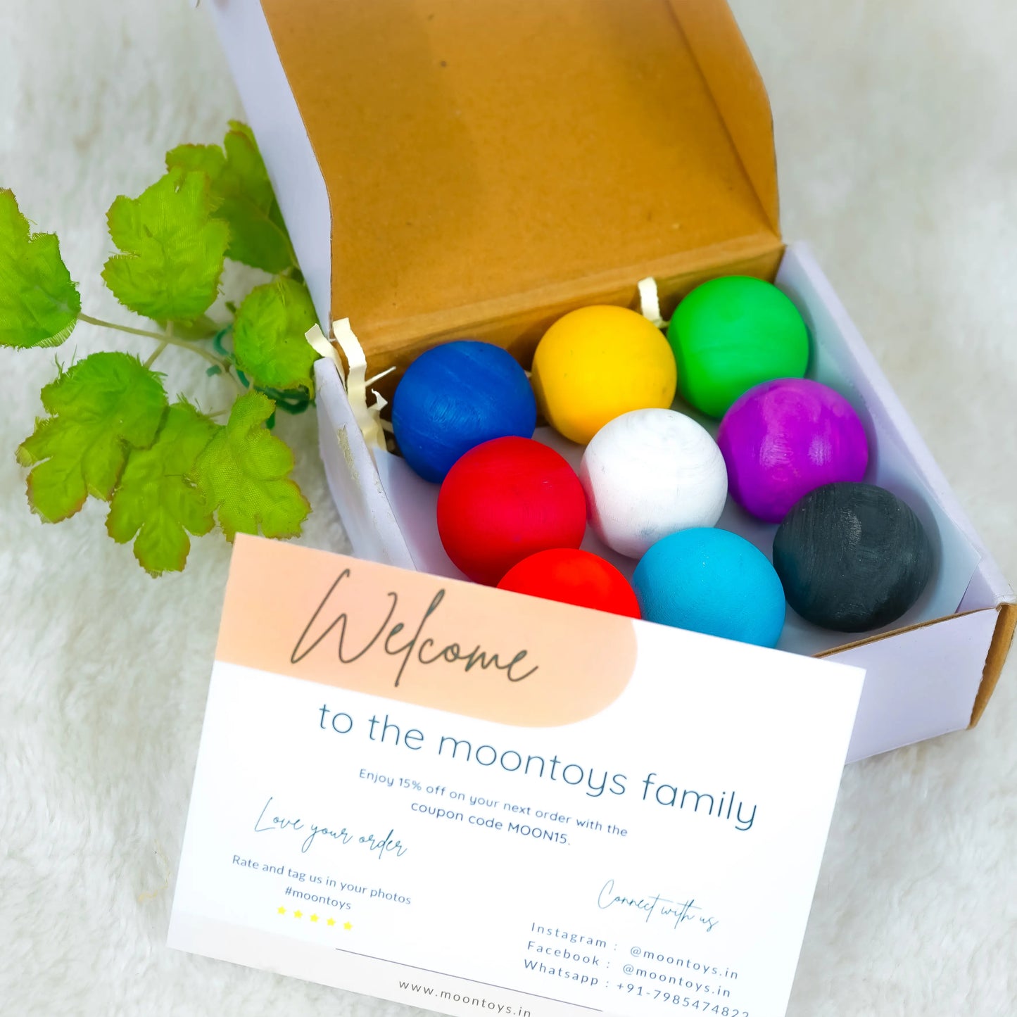 Colorful Wooden Rainbow Balls – Eco-Friendly Sensory Toy for Kids