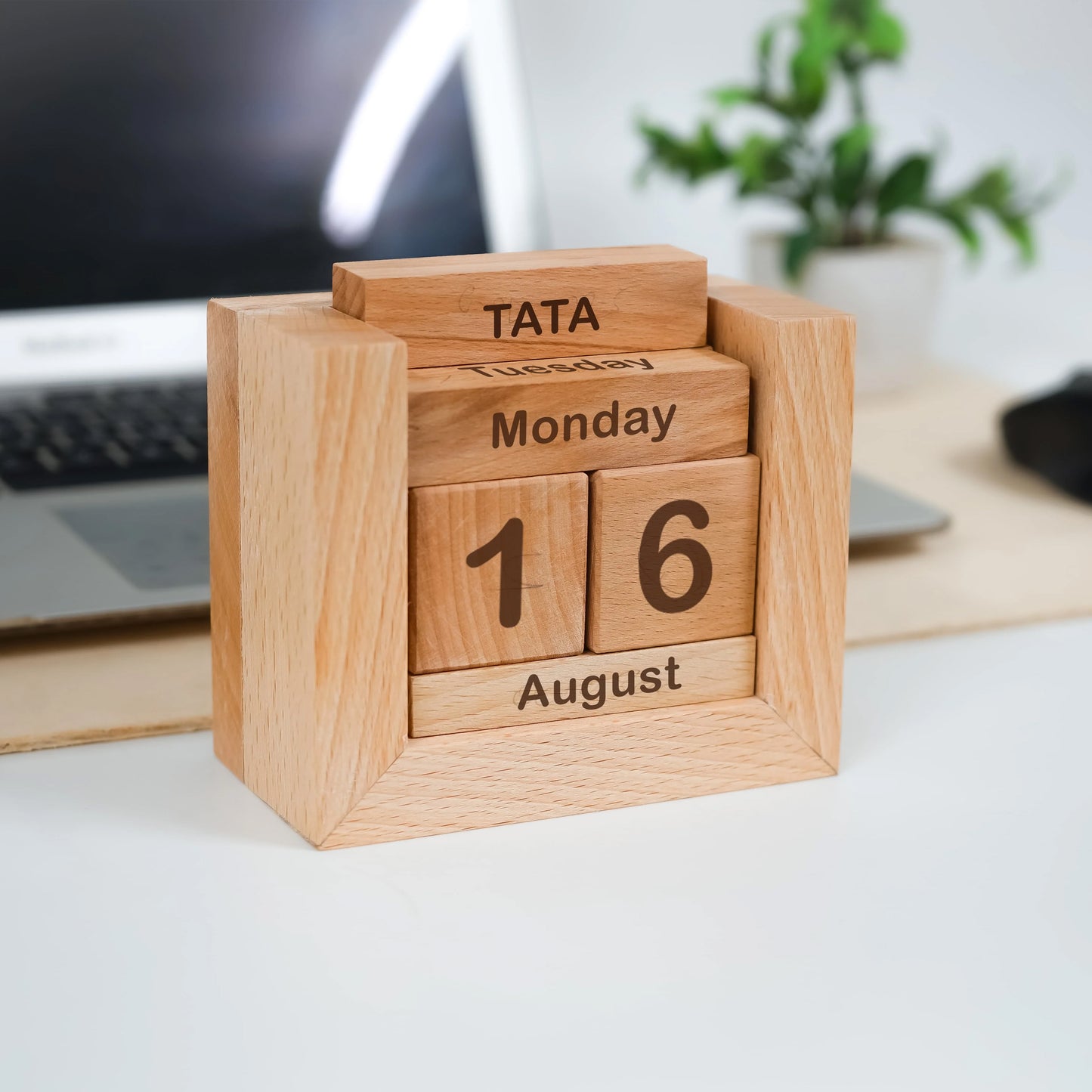 Handcrafted Wooden Calendar