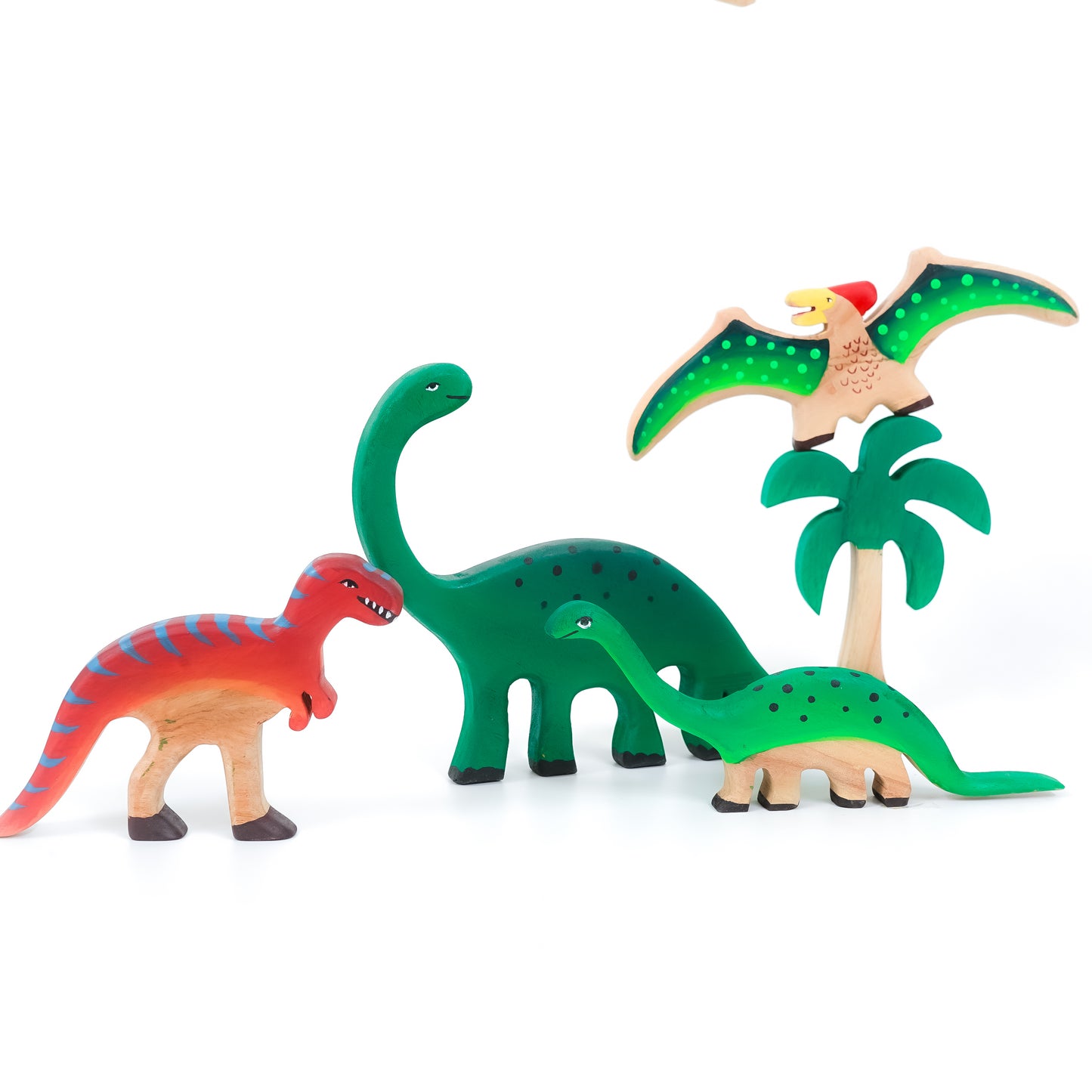 Jurassic World Wooden Dinosaur Toy Set – Eco-Friendly Neem Wood Educational Playset