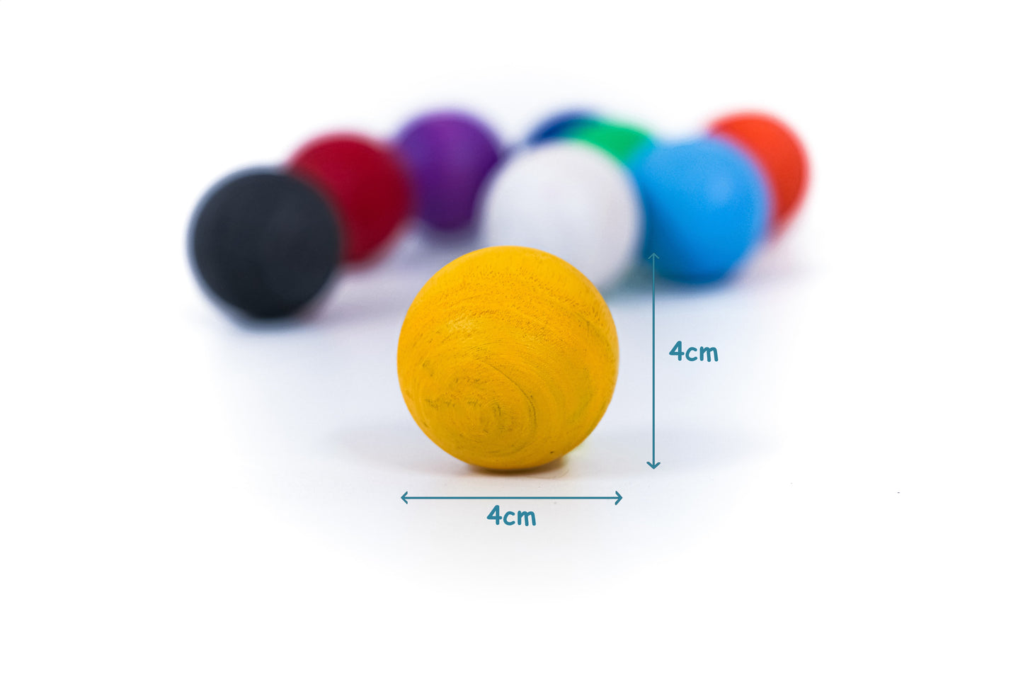 Colorful Wooden Rainbow Balls – Eco-Friendly Sensory Toy for Kids