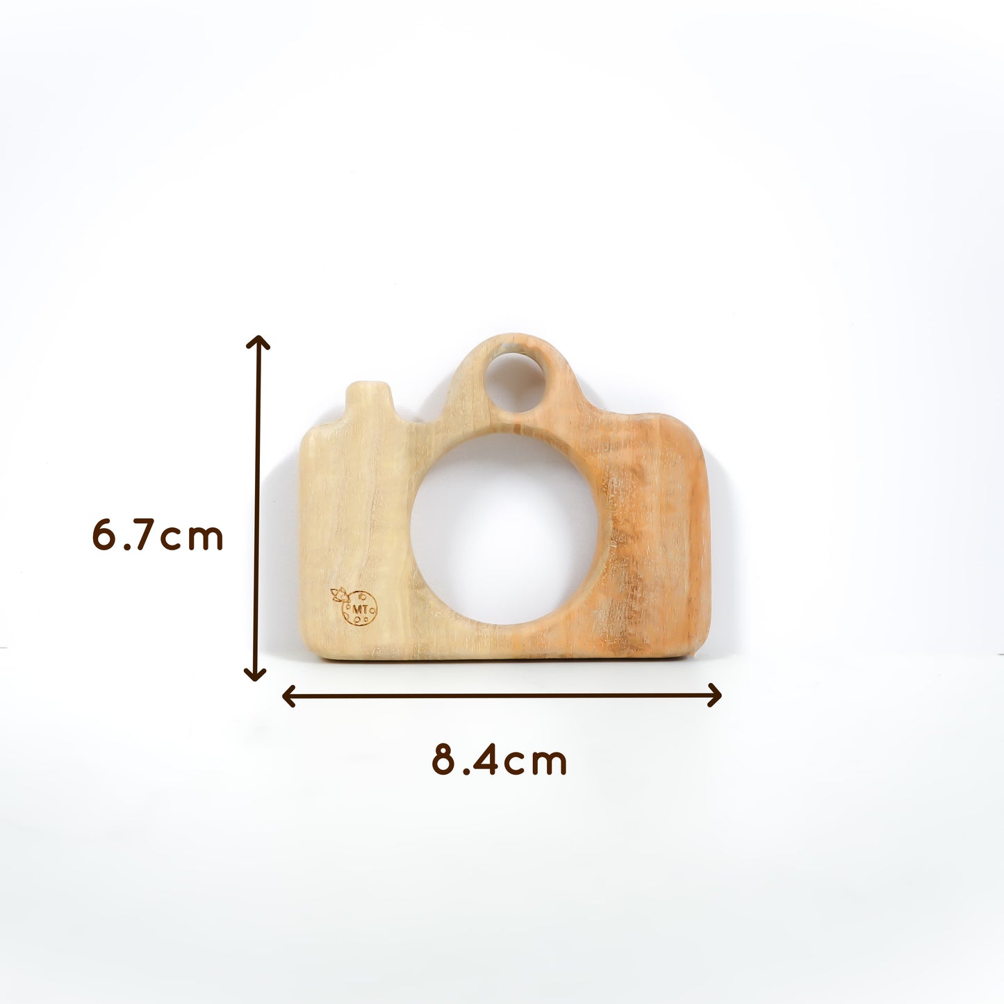 Wooden Teething Toys for Babies – Elephant, Whale & Camera Teether Set