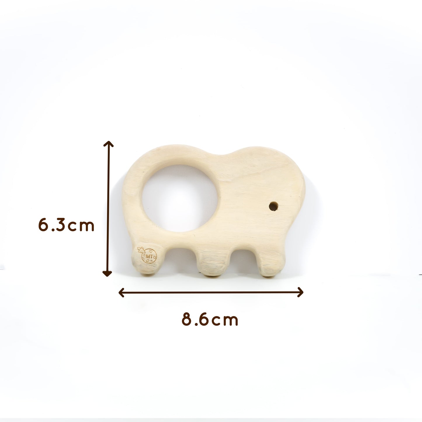 Neem Wood Teether Set – Elephant & Camera Wooden Teether