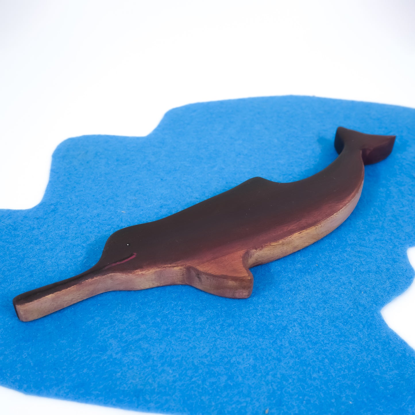 Dolphin Wooden Toy – Handcrafted Freshwater Dolphin Figurine