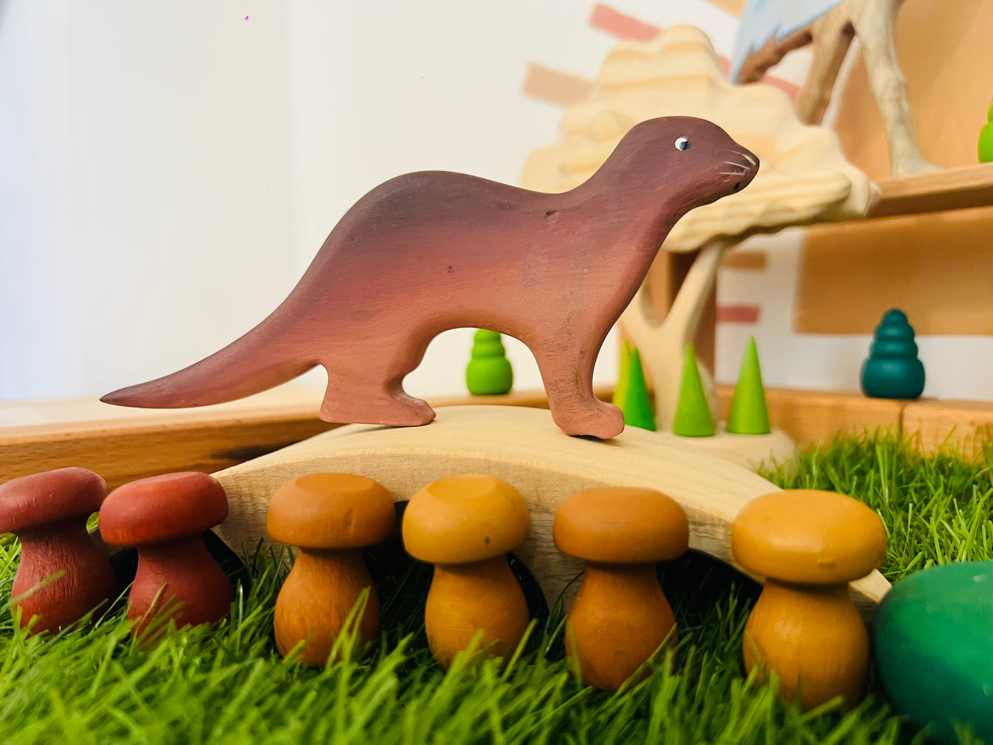 Wild Wonders of India Wooden Figurine Set | Handcrafted Wildlife Storytelling Toys for Imaginative Play