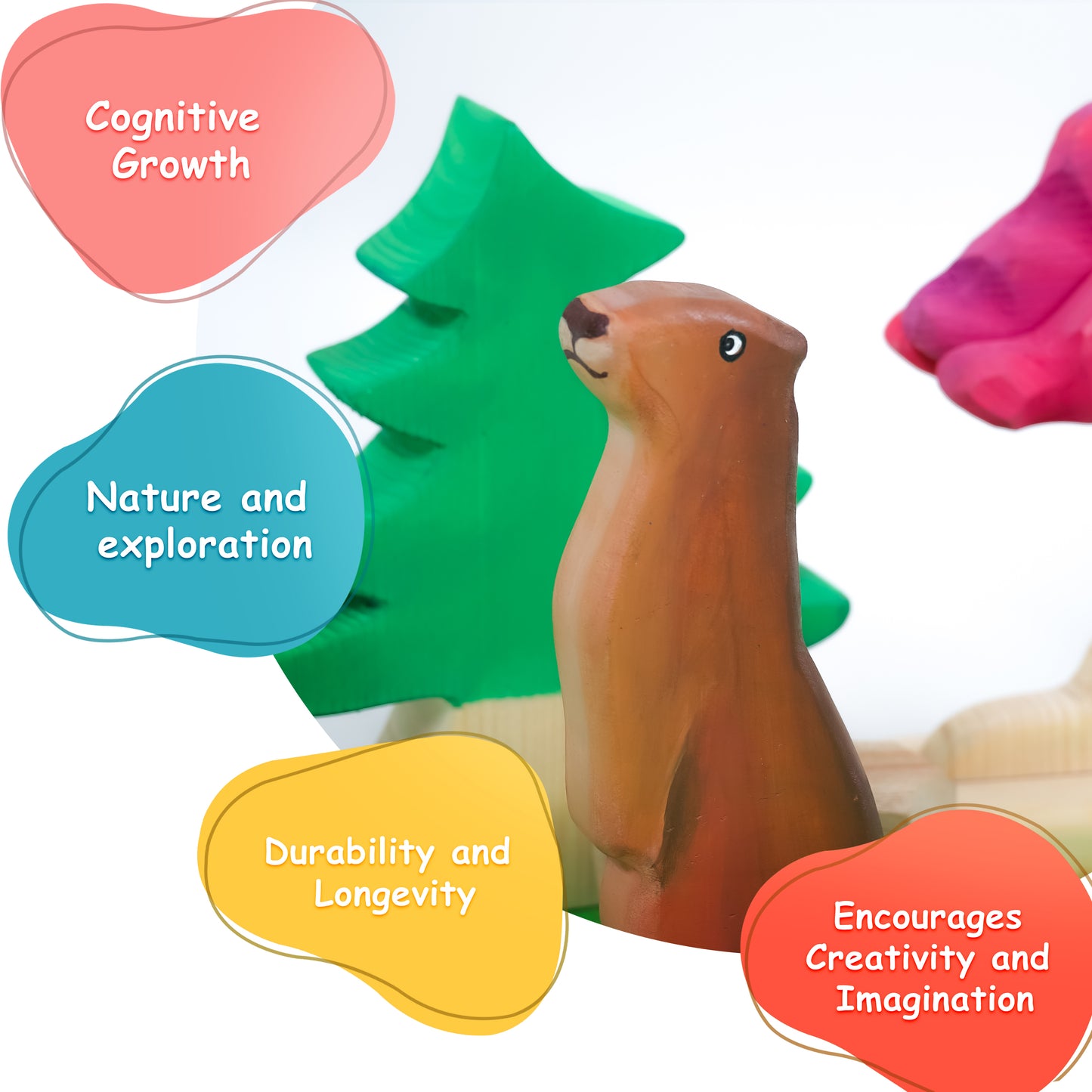 Otter Standing Wooden Toy – Eco-Friendly Handcrafted Animal Figurine