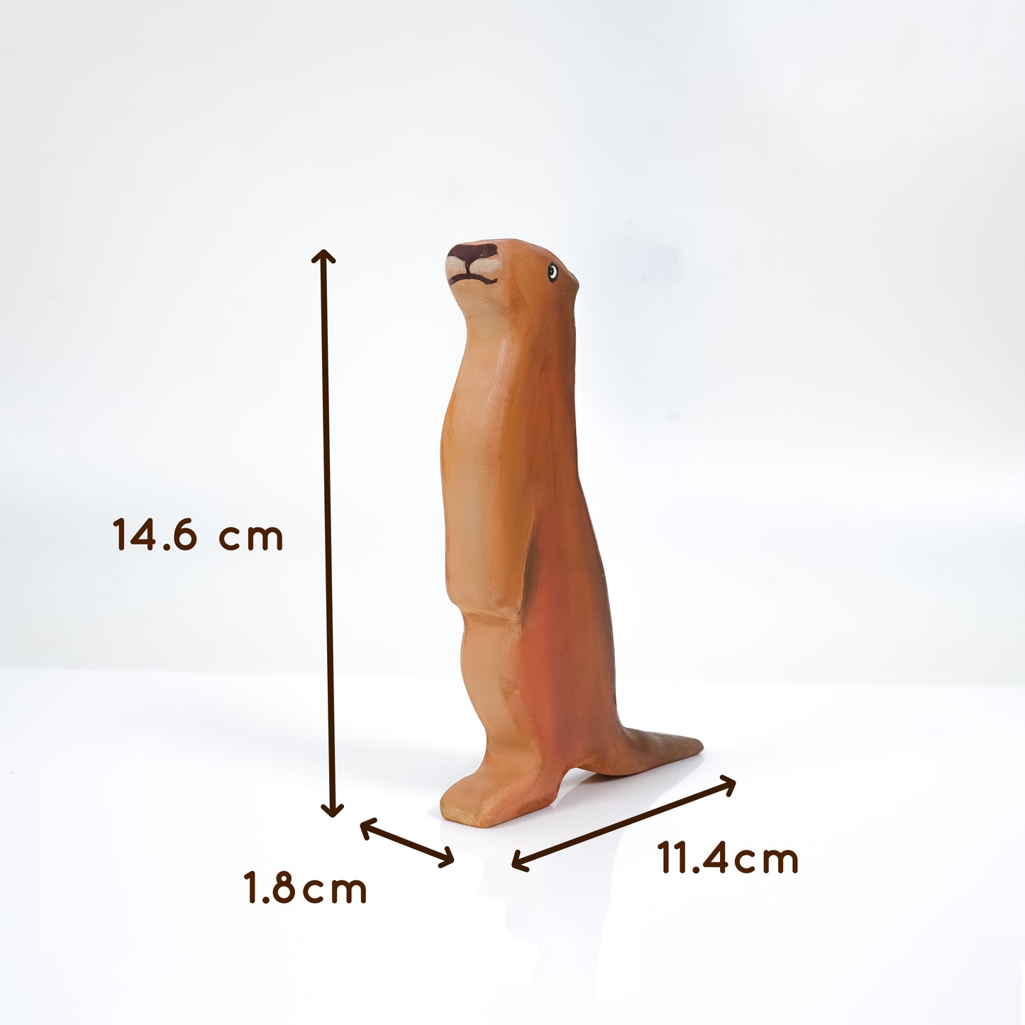 Otter Standing Wooden Toy – Eco-Friendly Handcrafted Animal Figurine