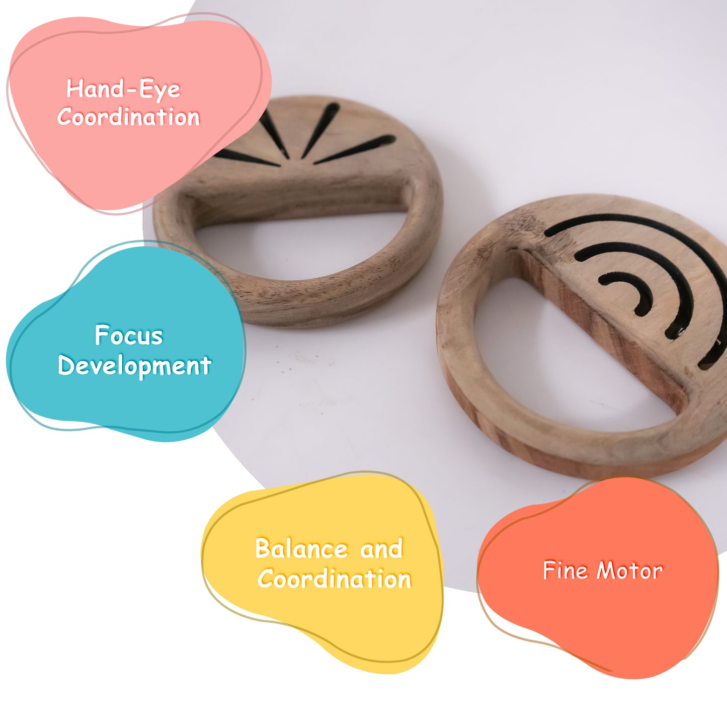 Tangerine Wooden Rattle & Round Sound Rattle