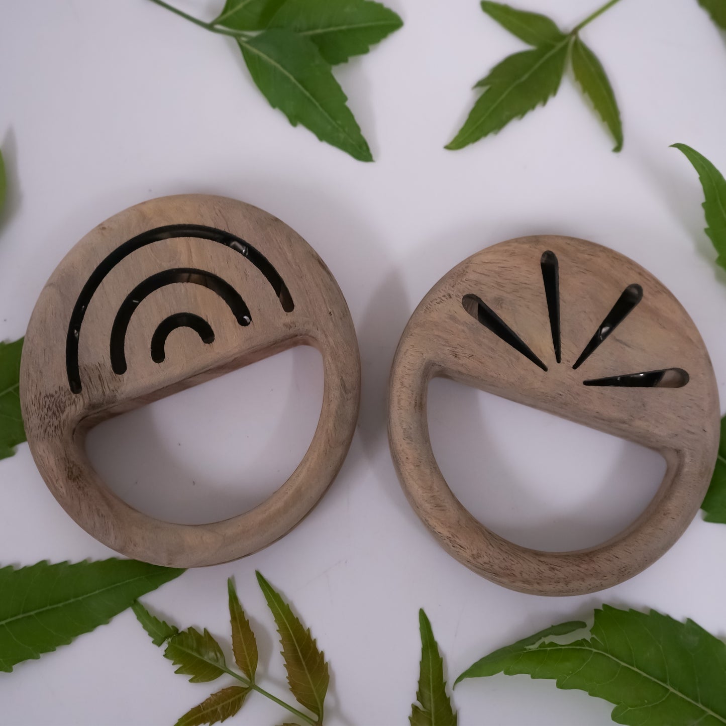 Tangerine Wooden Rattle & Round Sound Rattle