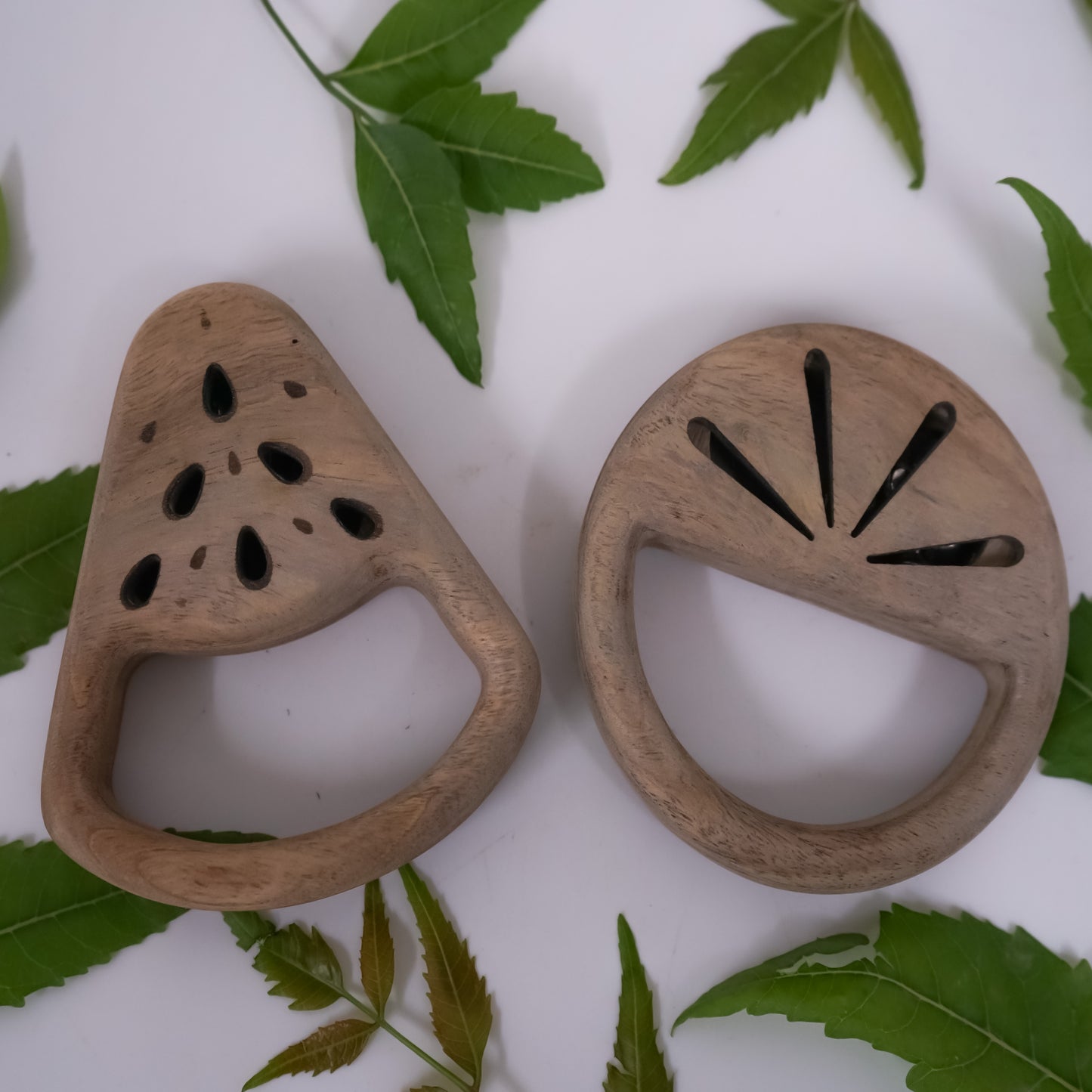 Tangerine & Watermelon Wooden Rattle Set