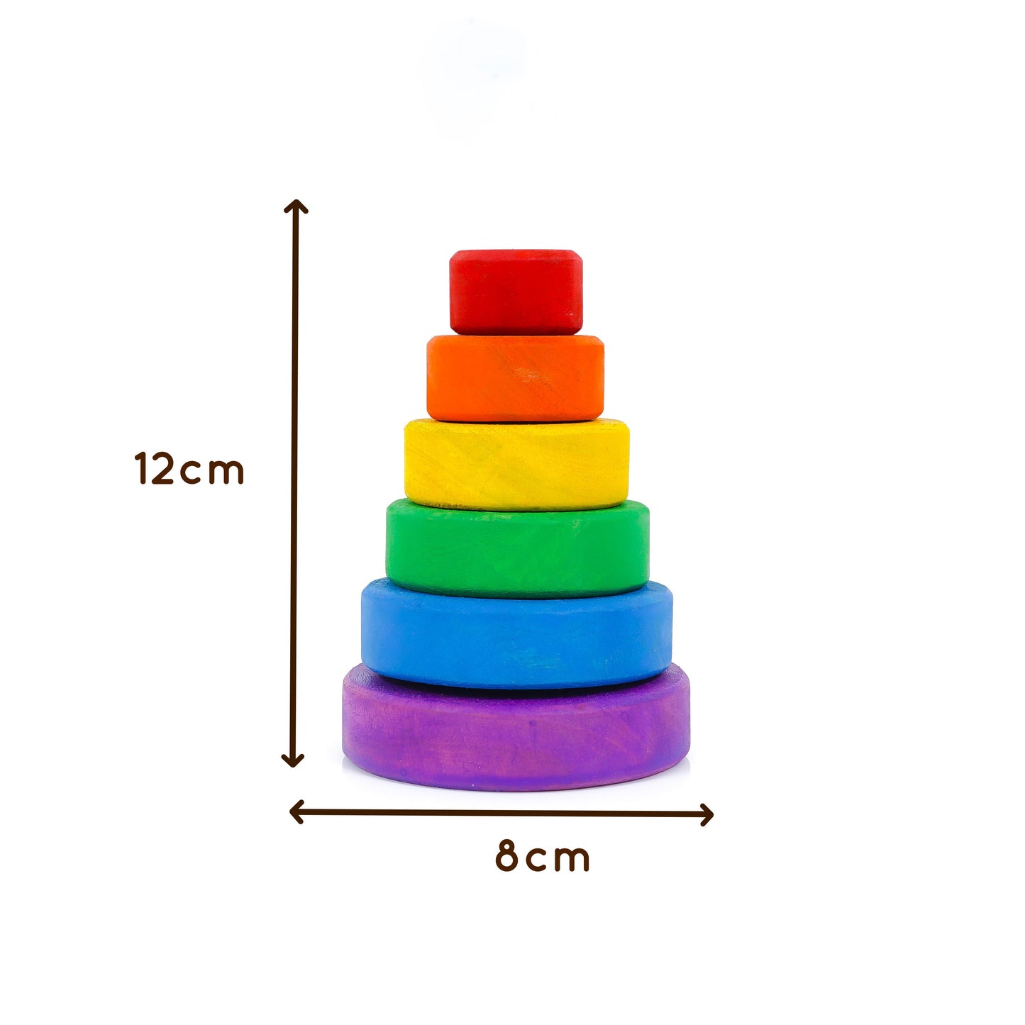 Wooden Colorful Circular Stacker Toy