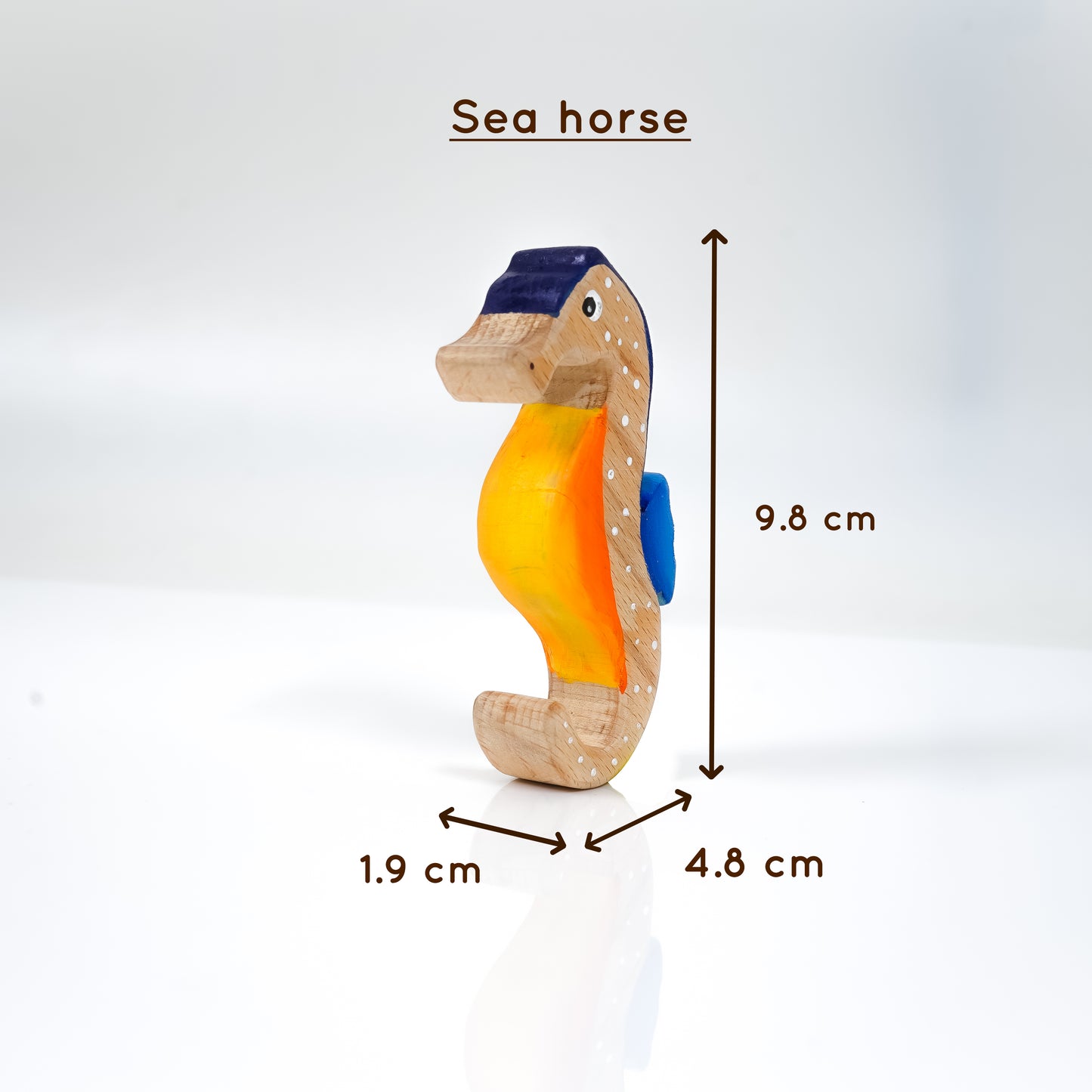 Wooden Ocean Animal Toys Set – Handcrafted Neem Wood Sea Creatures