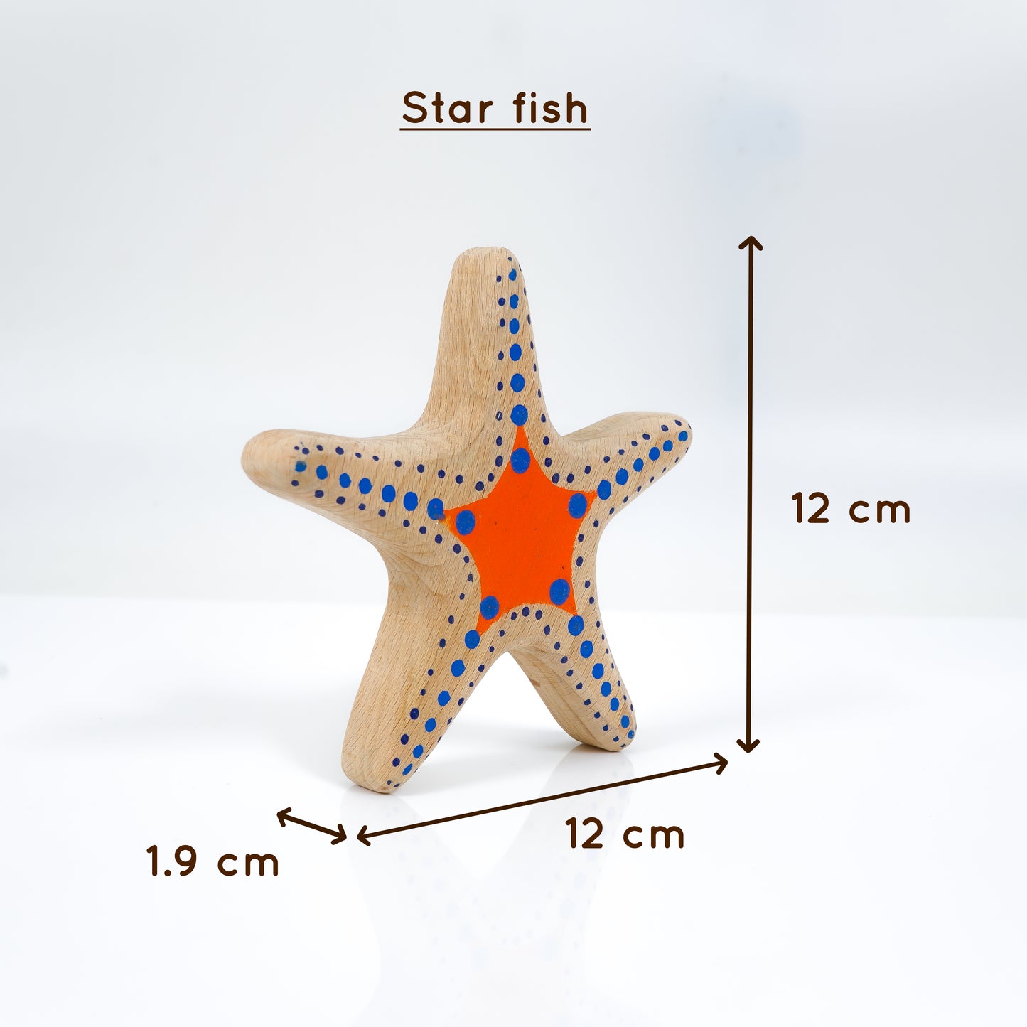 Wooden Ocean Animal Toys Set – Handcrafted Neem Wood Sea Creatures