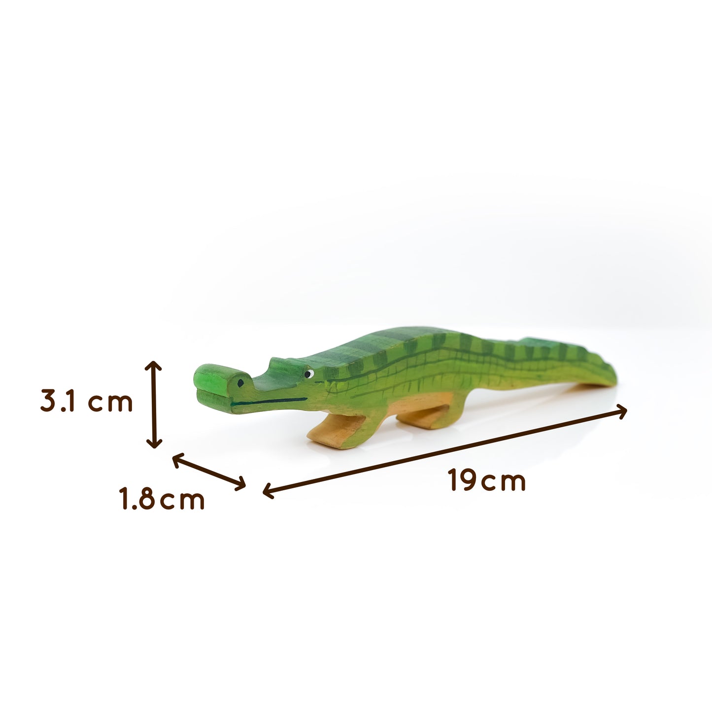 Crocodile Wooden Toy – Handcrafted Eco-Friendly Animal Figurine