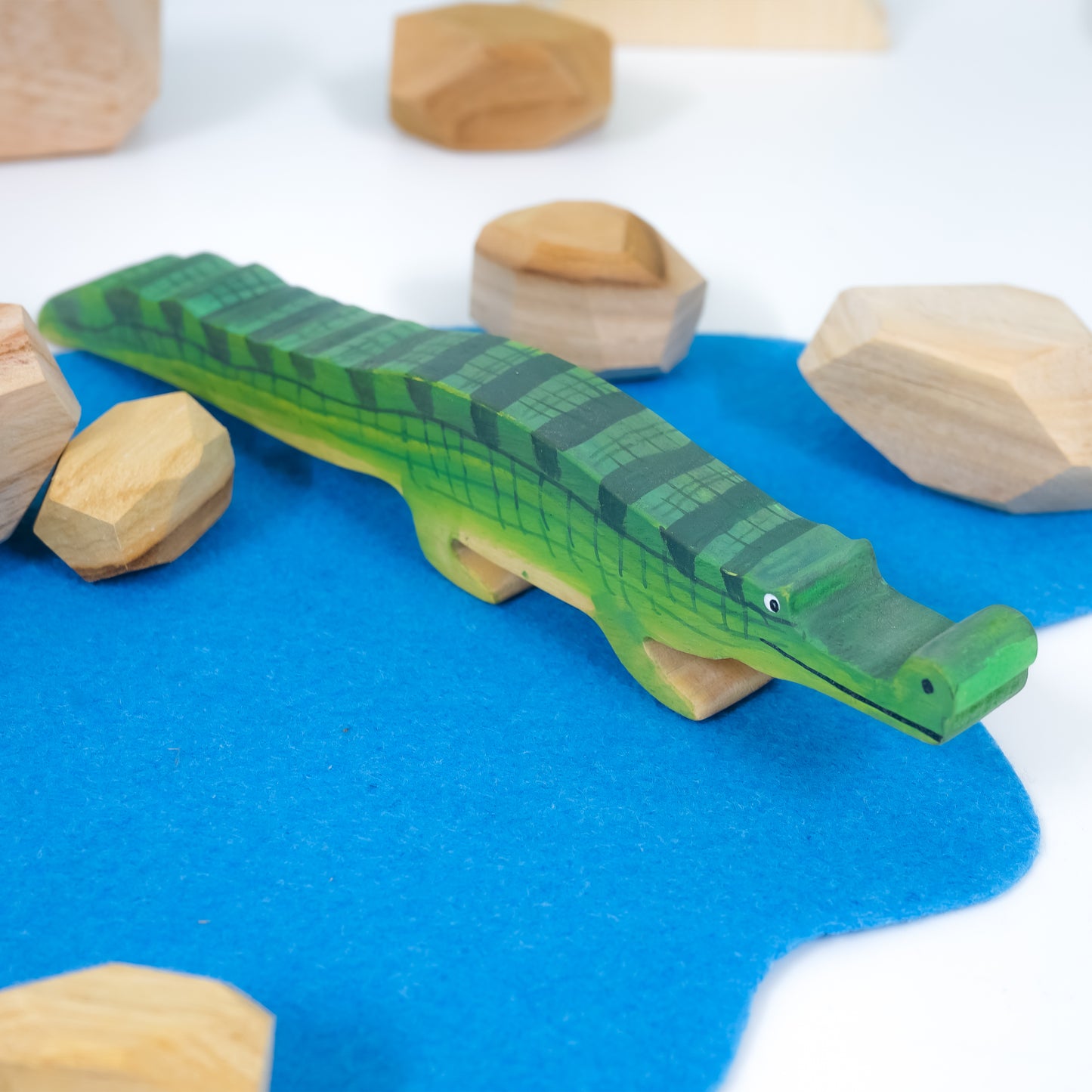 Crocodile Wooden Toy – Handcrafted Eco-Friendly Animal Figurine