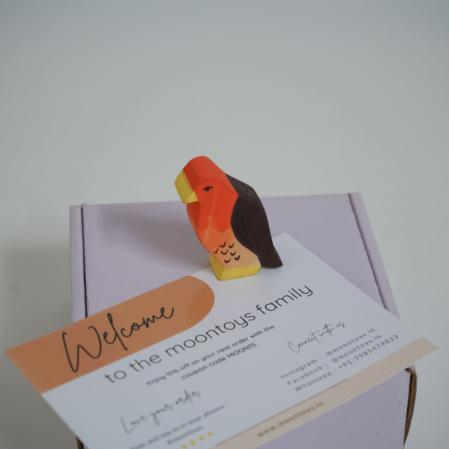 Handcrafted Wooden Eagle Toy – Neem Wood Bird Figurine