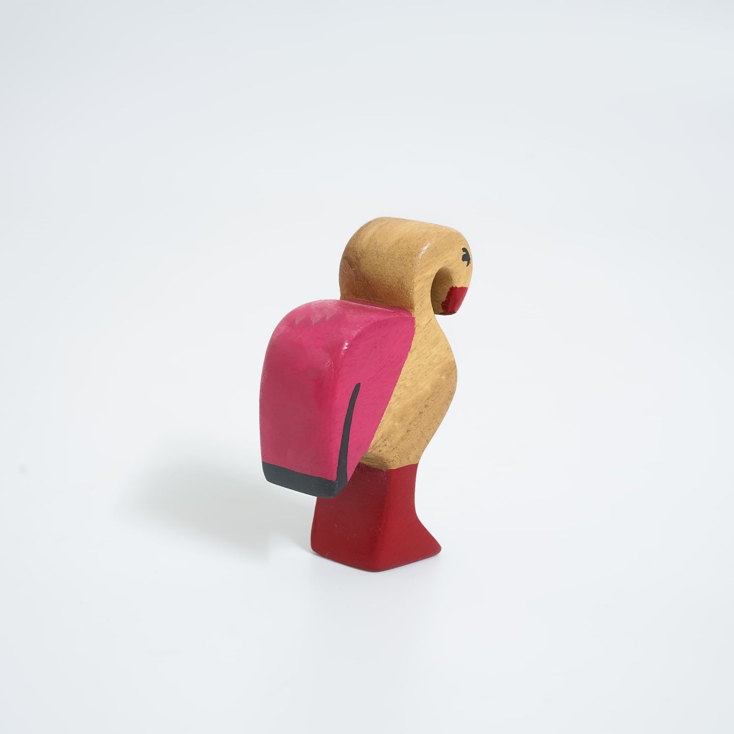 Handcrafted Wooden Flamingo Toy – Neem Wood Montessori Figurine