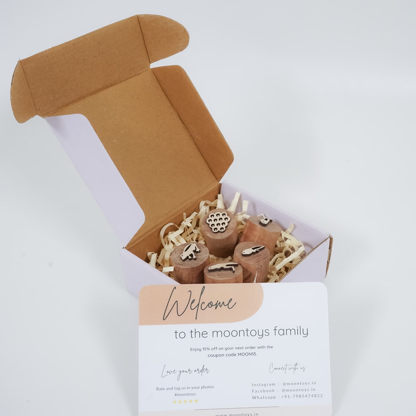 Frog Life Cycle Stamp – Montessori Wooden Stamp Set for Kids