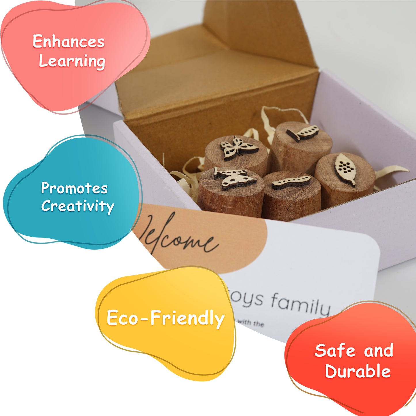 Wooden Butterfly Stamp Set