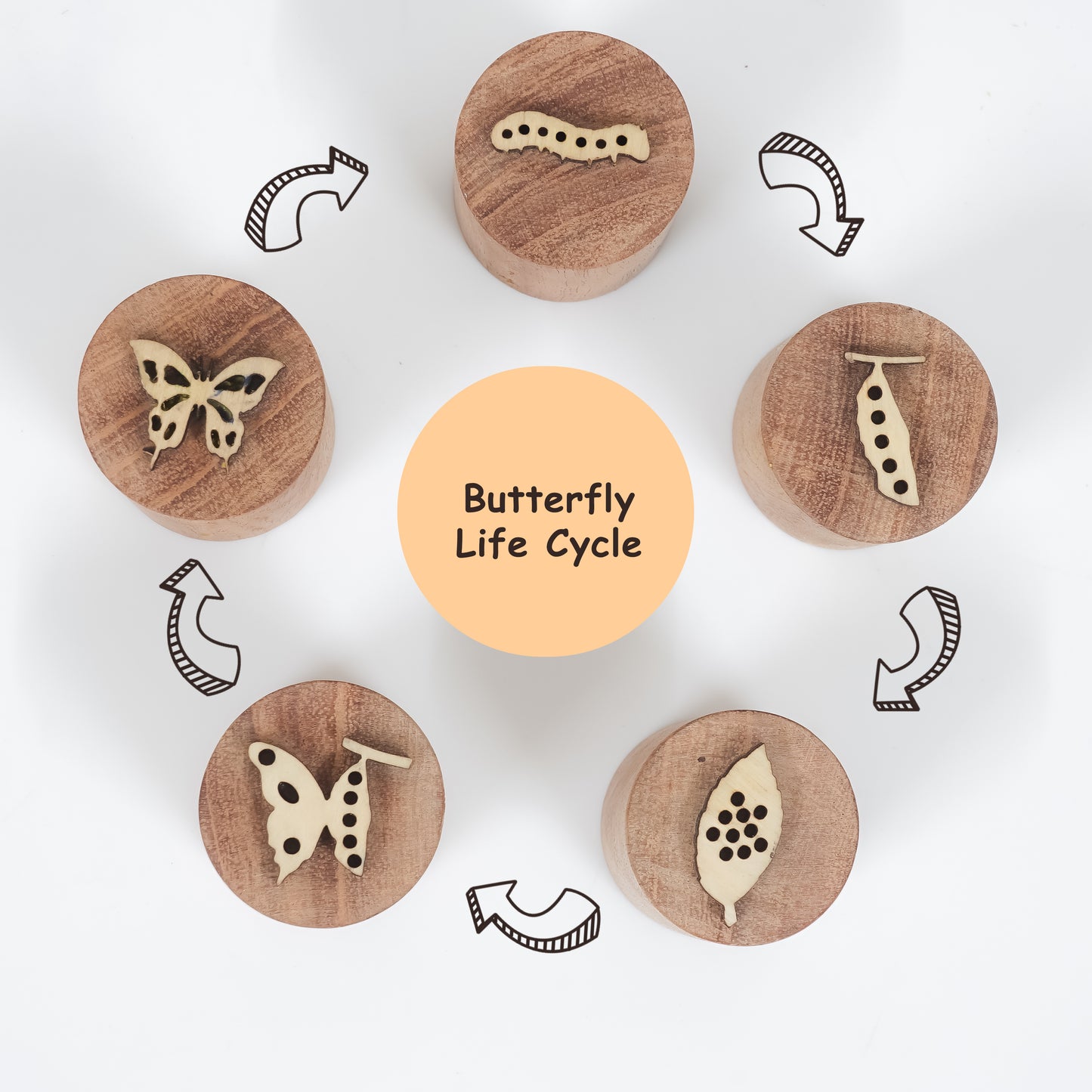 Wooden Butterfly Stamp Set