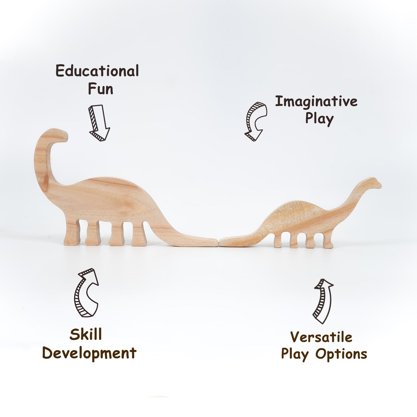 Natural Jurassic Toy Set – Eco-Friendly Wooden Dinosaur Toy Set