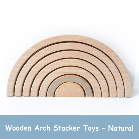 Montessori Wooden Arch Stacker Toy for Toddlers