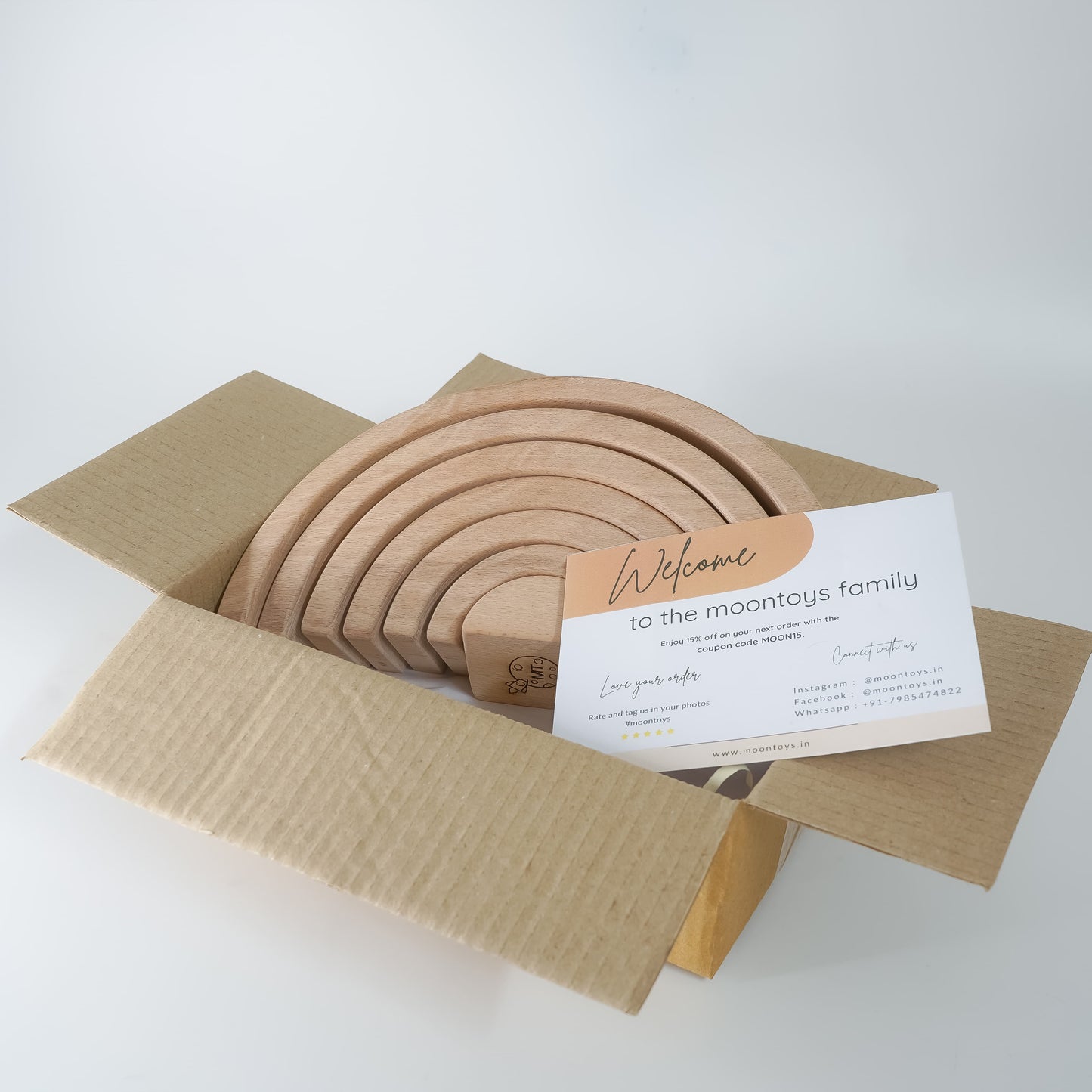 Montessori Wooden Arch Stacker Toy for Toddlers