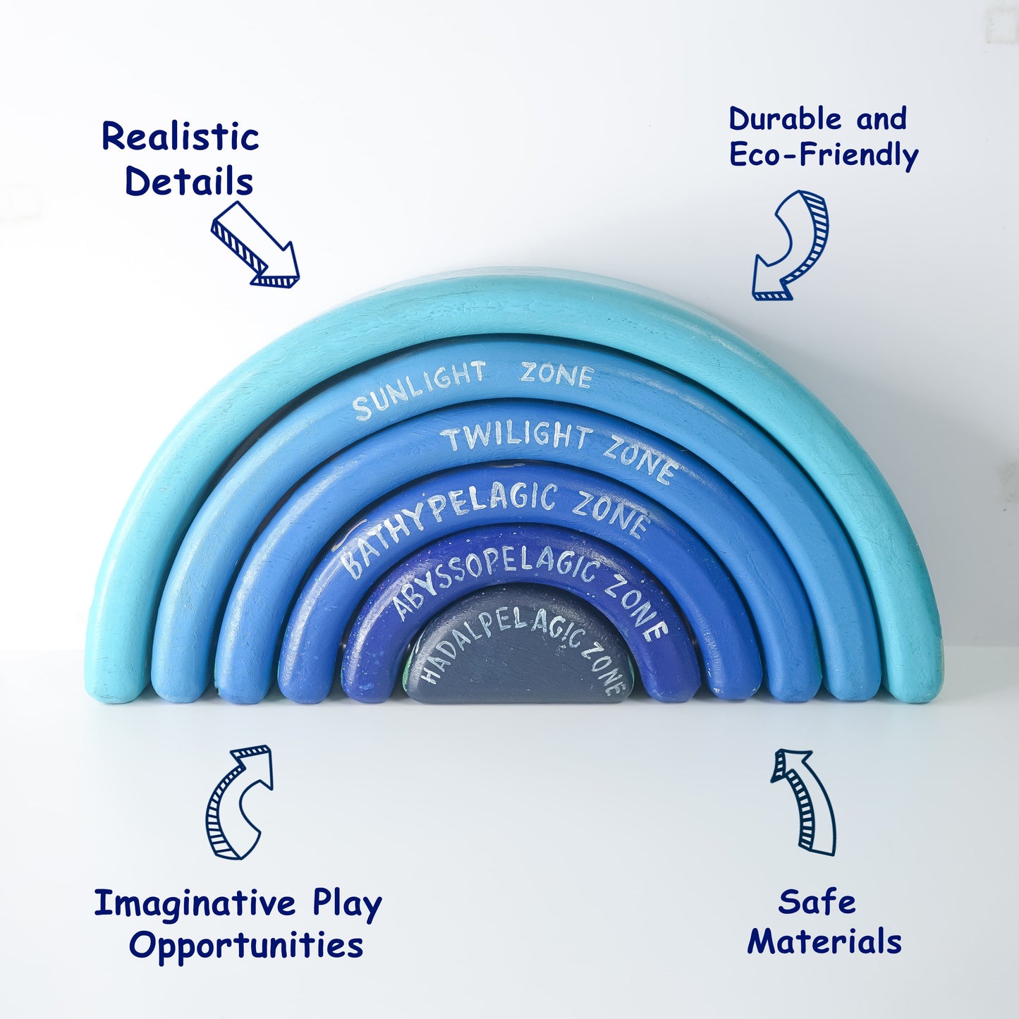 Ocean Zone Wooden Stacker