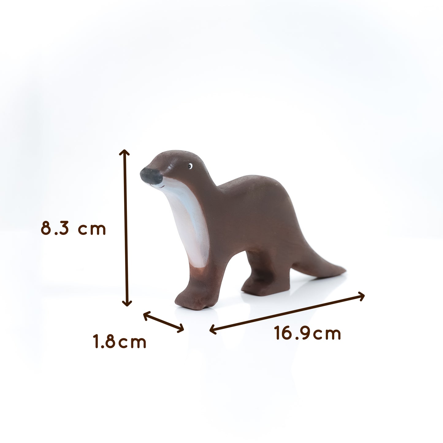 Otter Sitting Wooden Toy – Eco-Friendly, Handcrafted Animal Figurine