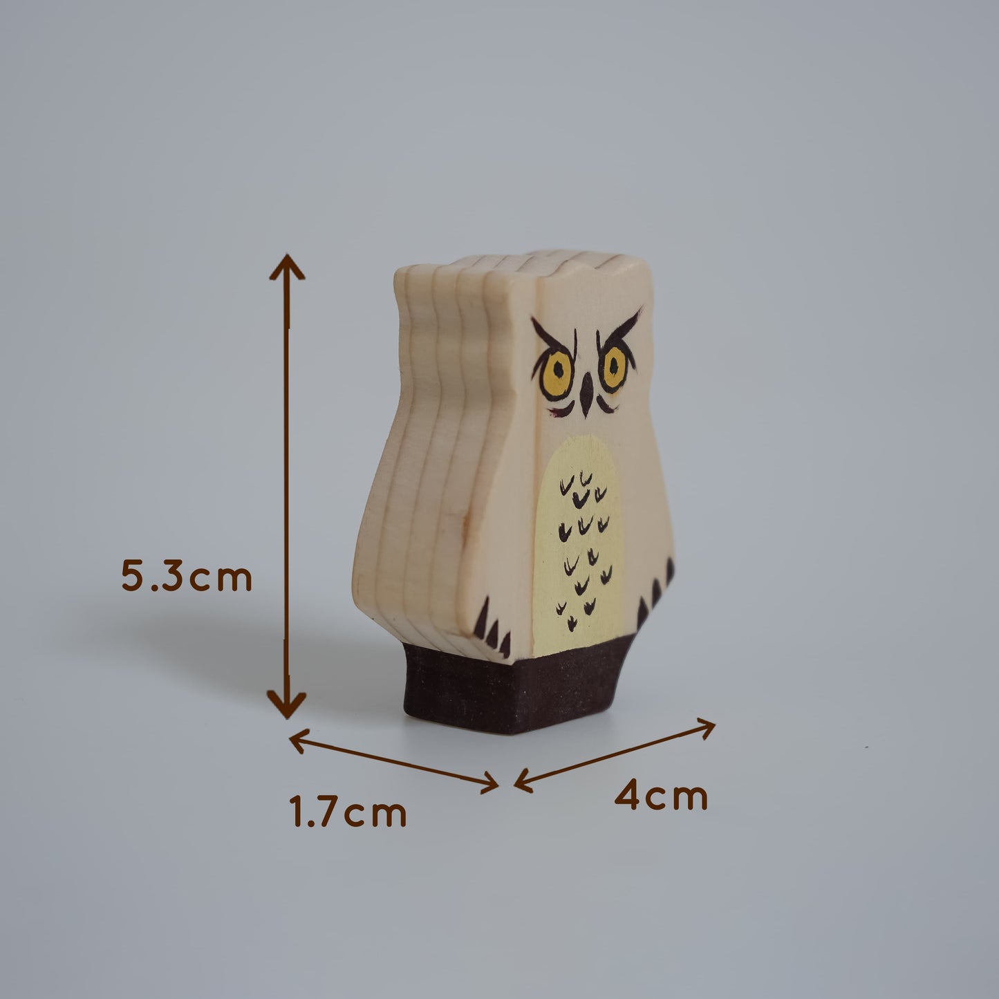 Handcrafted Wooden Owl Toy – Montessori Owl Figure
