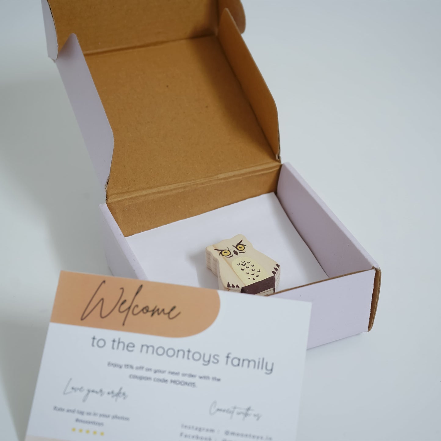 Handcrafted Wooden Owl Toy – Montessori Owl Figure