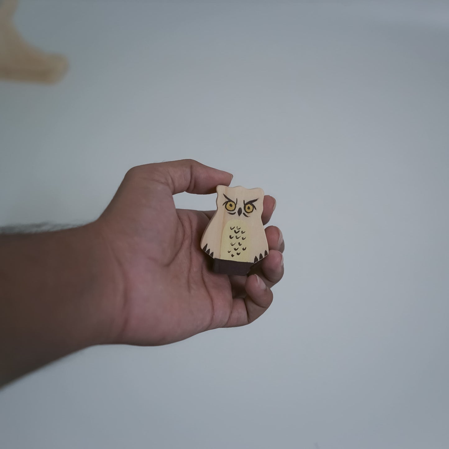 Handcrafted Wooden Owl Toy – Montessori Owl Figure
