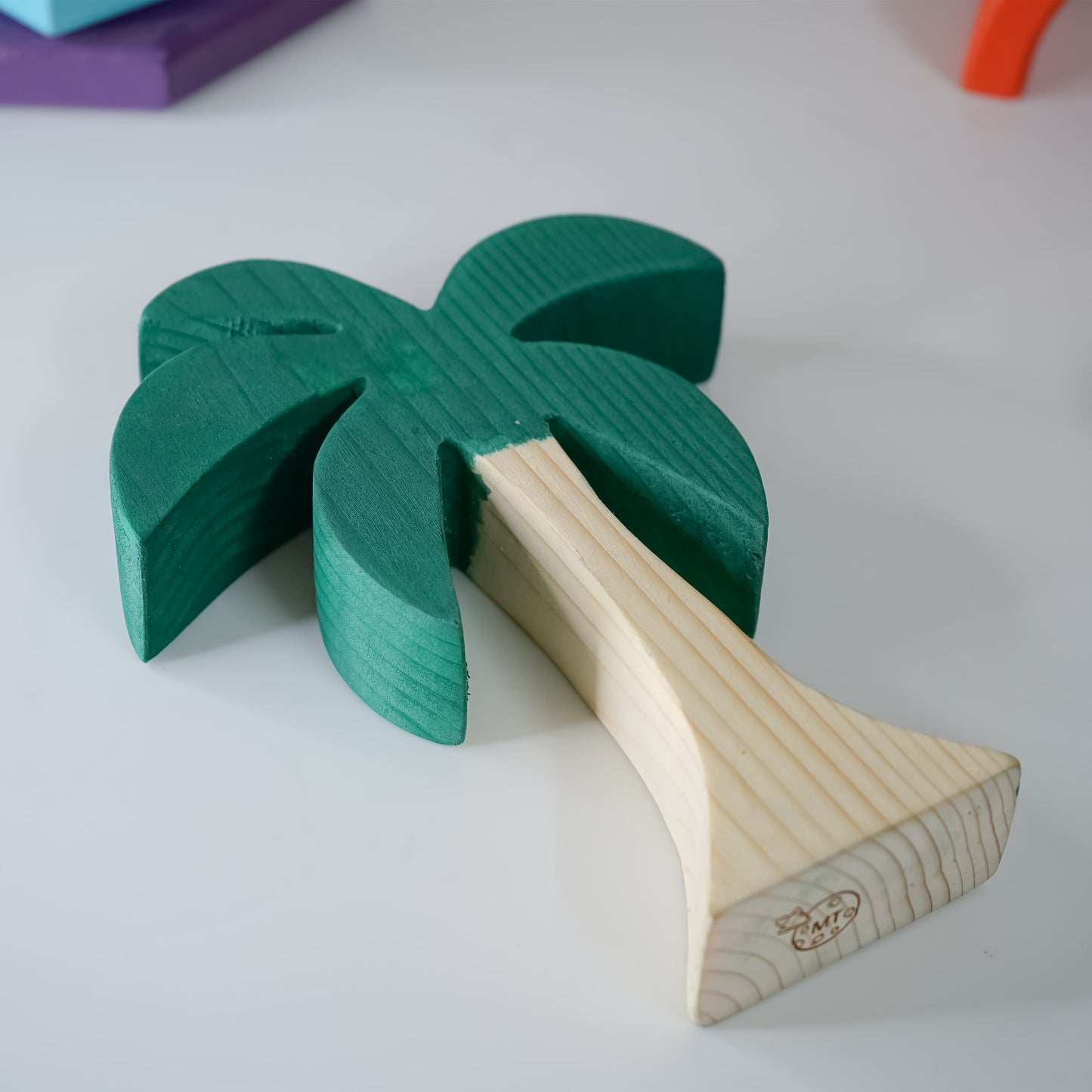 Eco-Friendly Colored Wooden Palm Tree Toy