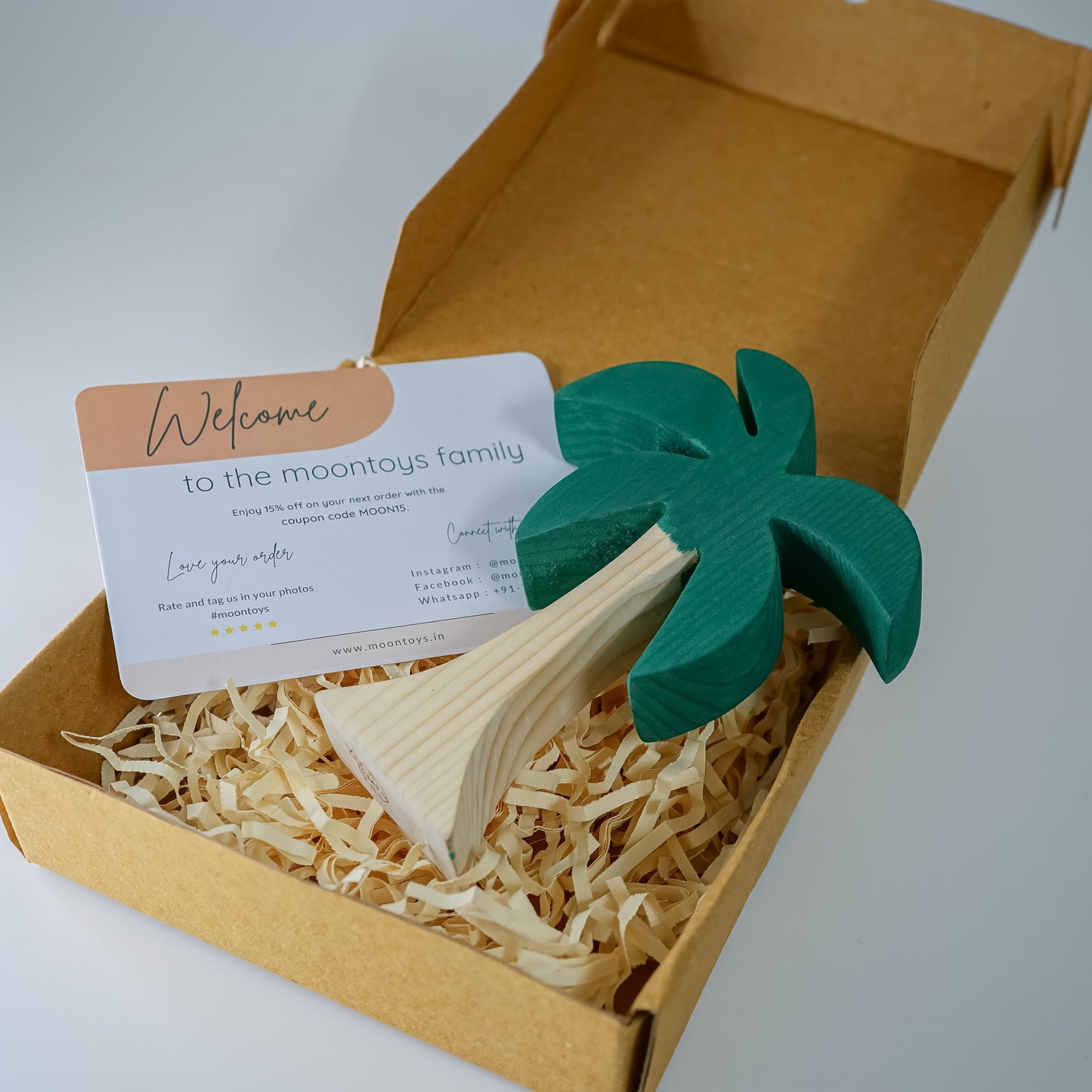 Eco-Friendly Colored Wooden Palm Tree Toy