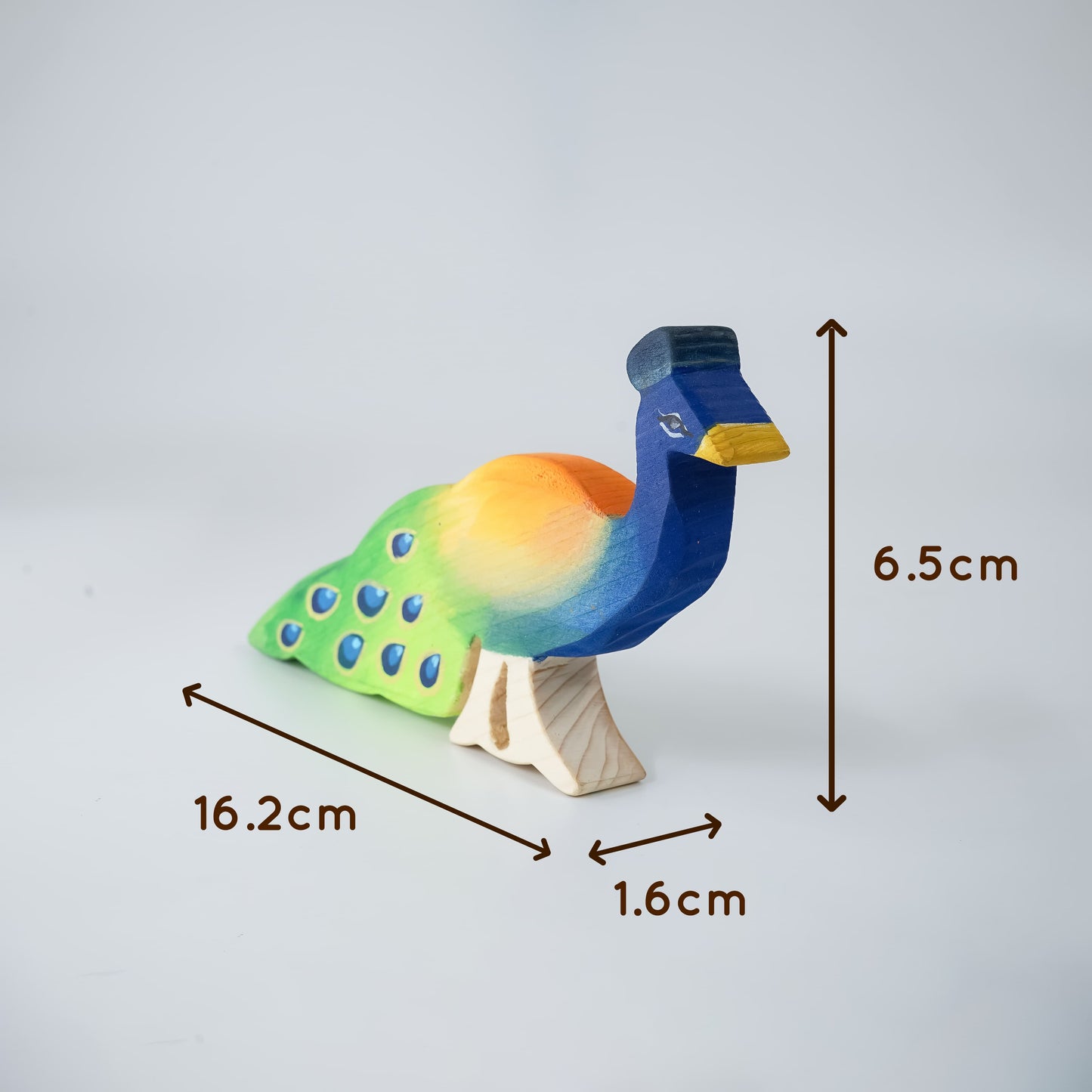Wooden Bird Toys – Indian Peacock Figurine