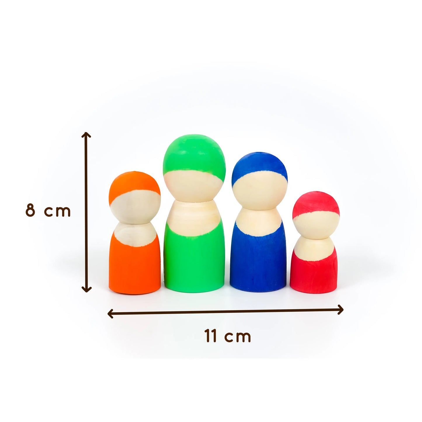 Wooden Peg Dolls Set for Kids