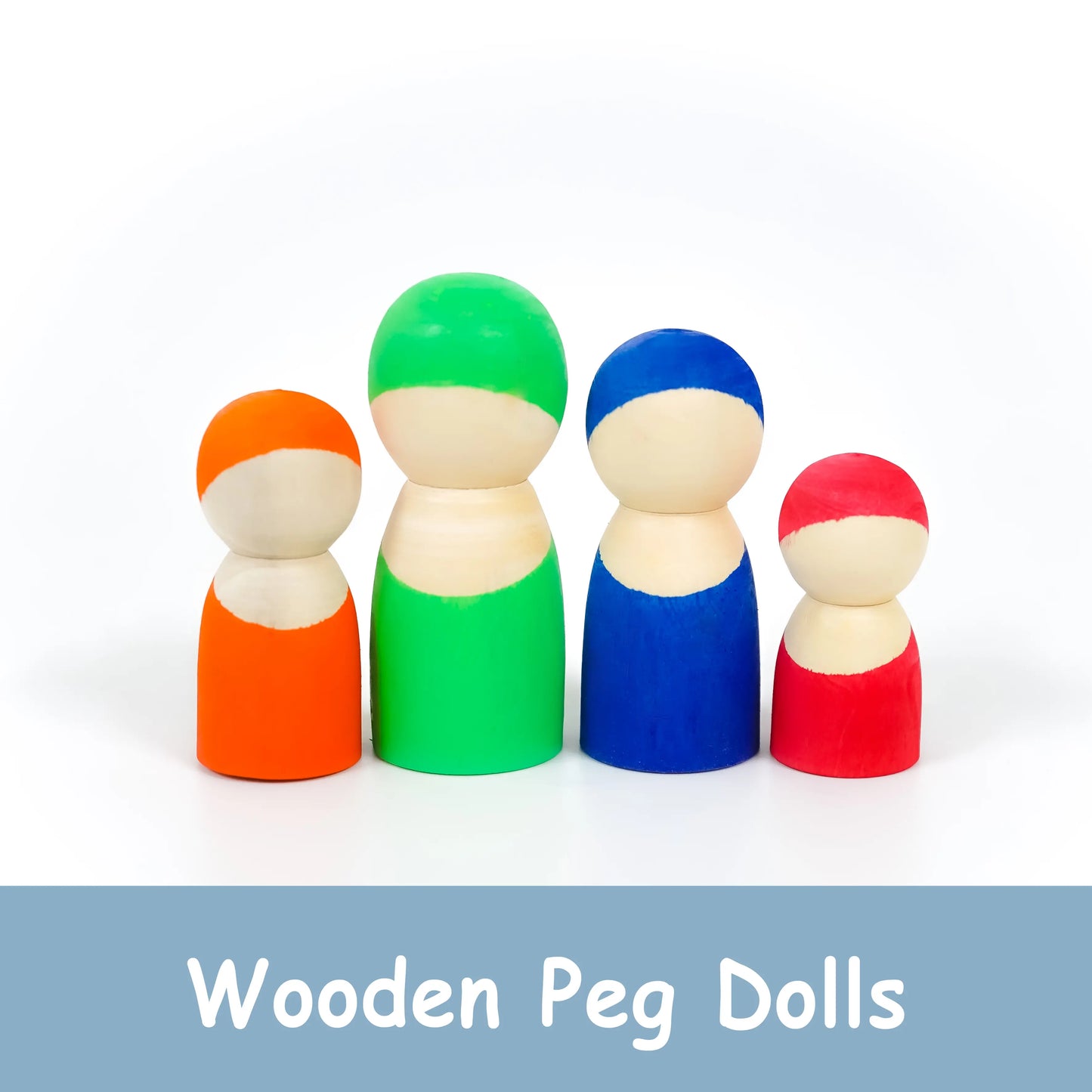Wooden Peg Dolls Set for Kids