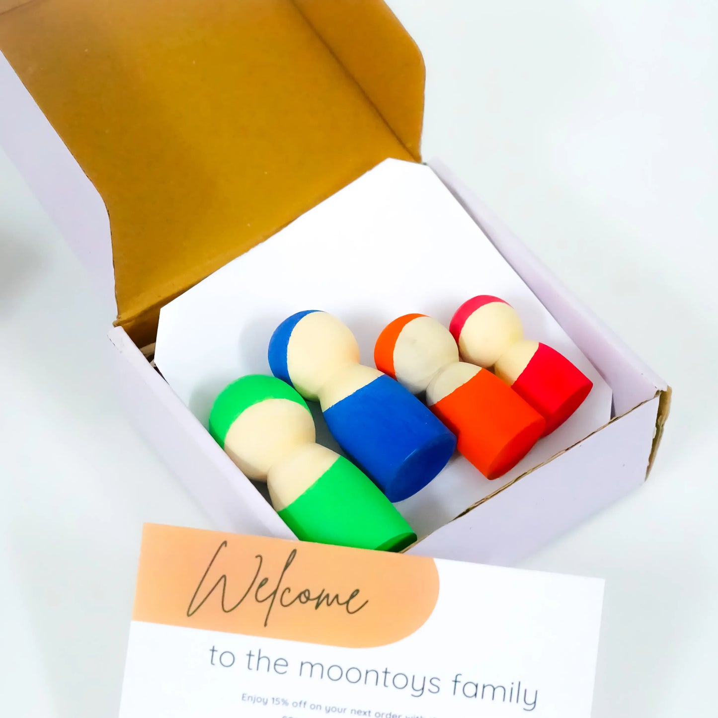 Wooden Peg Dolls Set for Kids