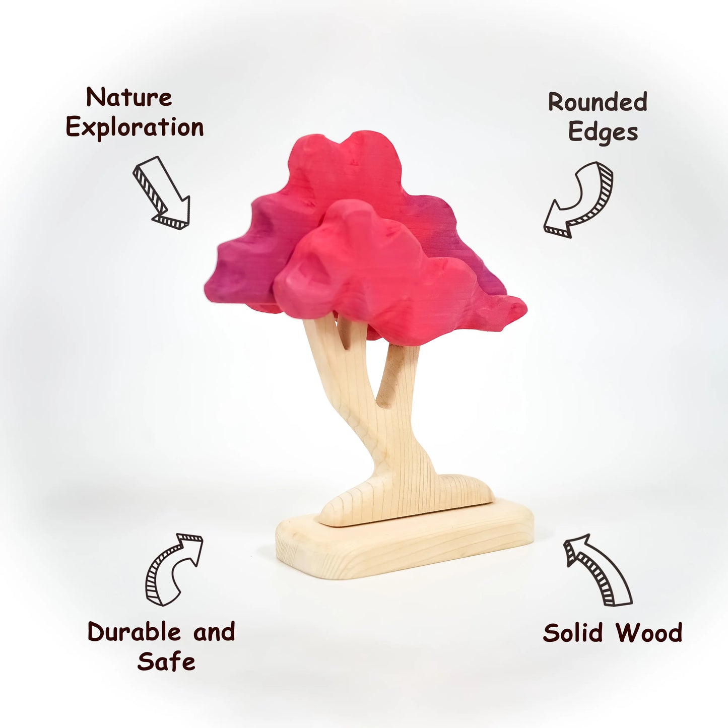 Japanese Maple Tree Toy Pink – Nature Inspired Wooden Play Tree for Toddlers