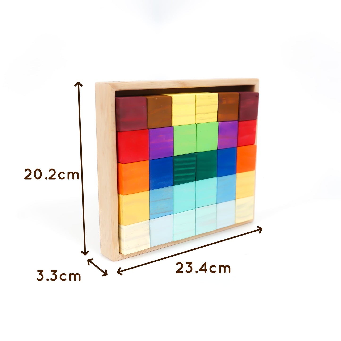 Wooden Rainbow Blocks Set