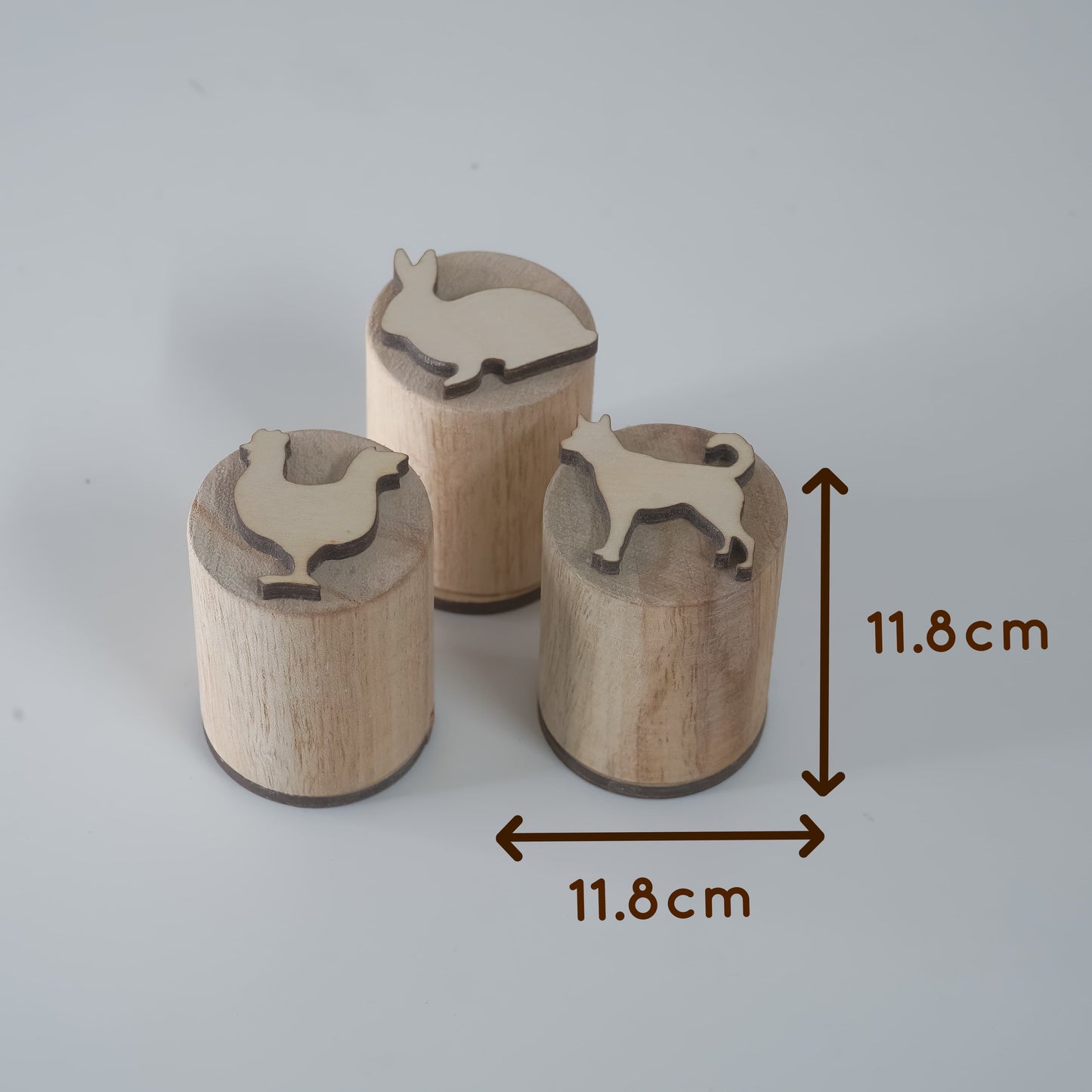 Animal Footprint Stamp Set with Wooden Rolling Pin and Knife