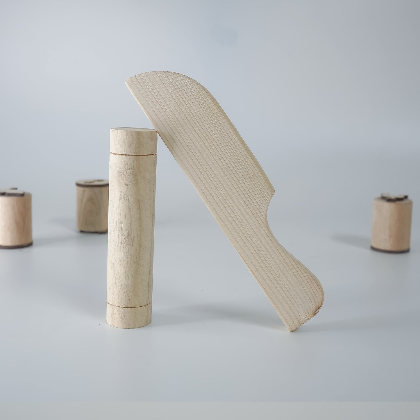 Animal Footprint Stamp Set with Wooden Rolling Pin and Knife