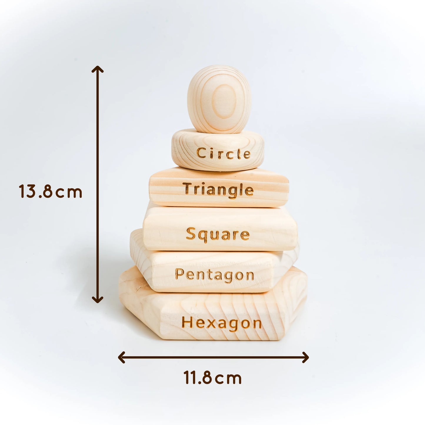 Montessori Wooden Shape Stacking Toy Set for Early Learning