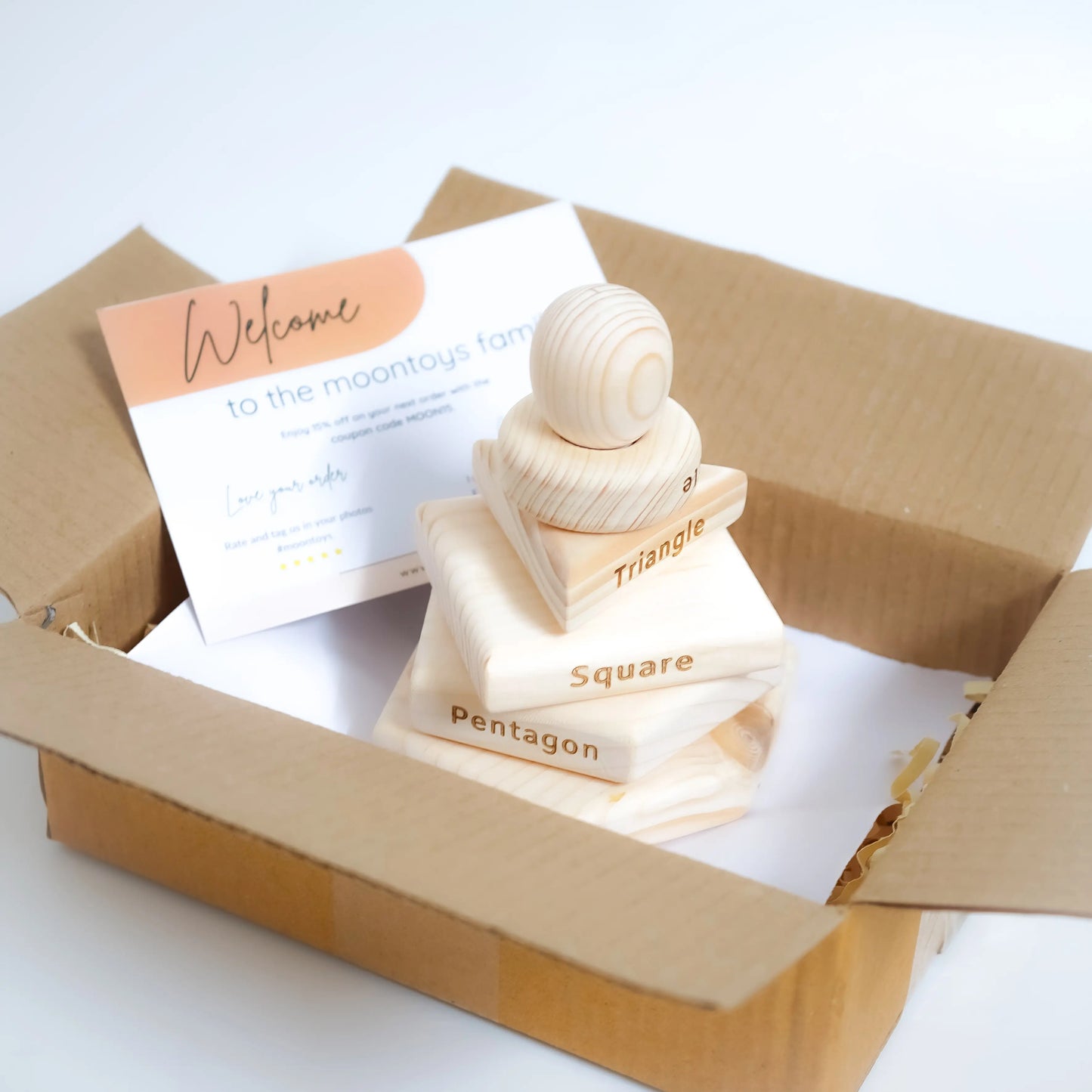 Montessori Wooden Shape Stacking Toy Set for Early Learning