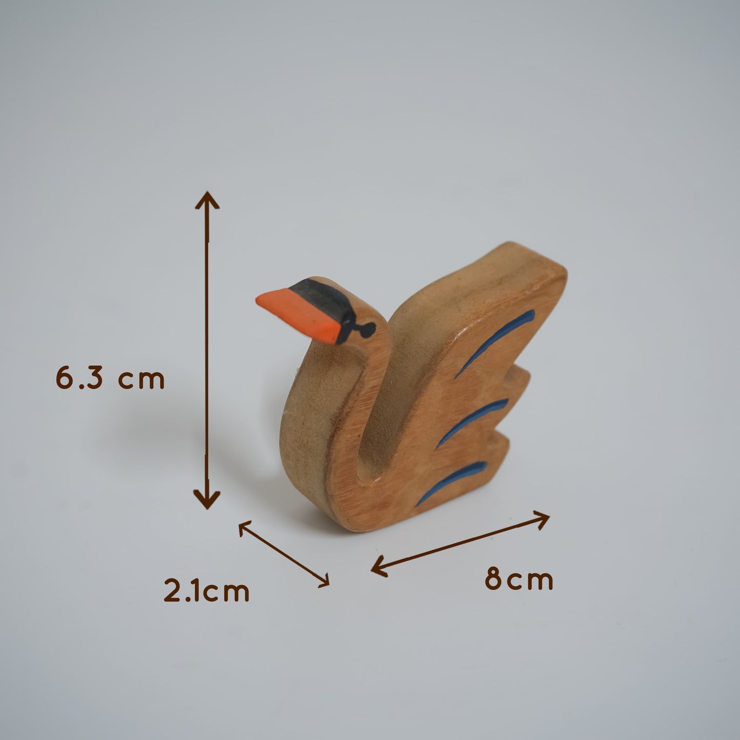 Handcrafted Wooden Swan Toy for Toddlers – Neem Wood Bird Figurine